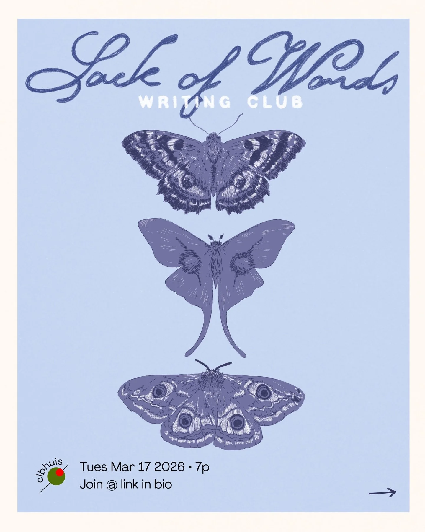 March Lack of Words is officially here! This month we&rsquo;re writing about moths. Join @ our link in bio ❤️