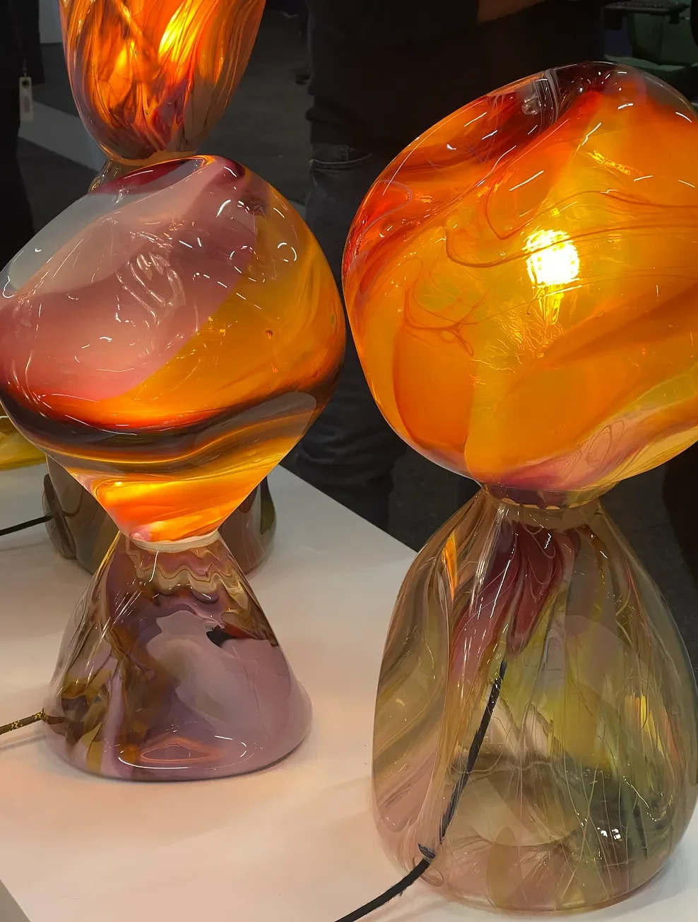 Stockholms Glasbruk handblown lamps.webp