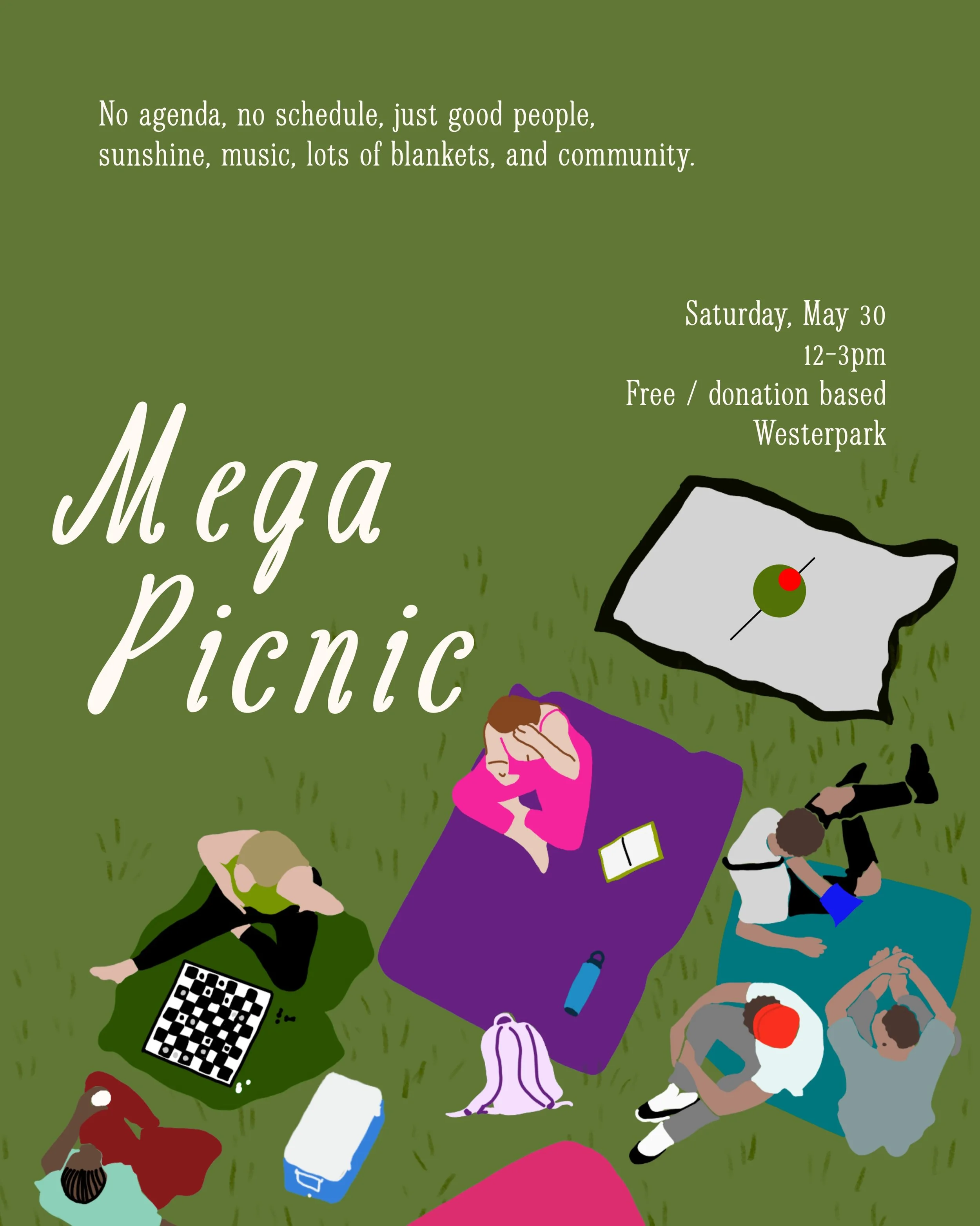 We&rsquo;re having a picnic, and we want you to lay down your blanket next to ours. As our community arrives and spreads their blankets across the grass, we&rsquo;ll build something bigger together: a mega picnic where strangers become friends and cr