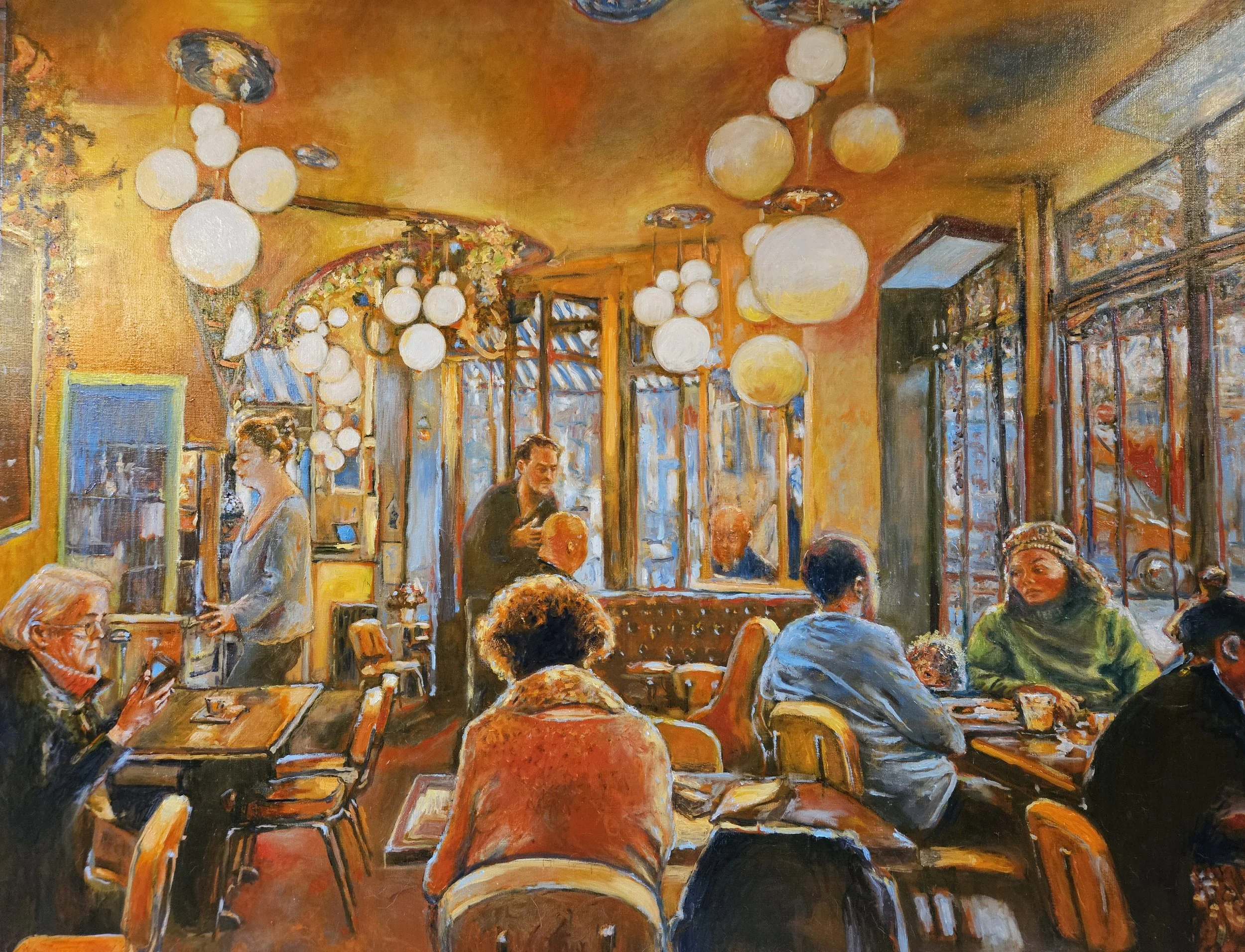 LE CAFE DU 14 éme-HUILE-160X120