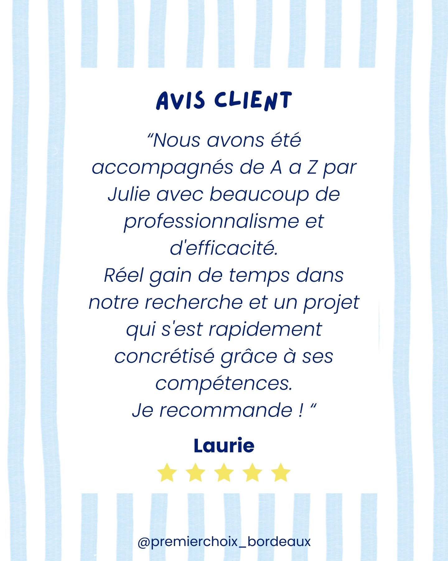 Apr&egrave;s 1 an d'activit&eacute; et une page Google fra&icirc;chement cr&eacute;&eacute;e, je ne vous cache pas que les mots de mes clients sont ma plus belle r&eacute;compense 🤍

Merci pour votre confiance, vos projets de vie et ces avis qui don