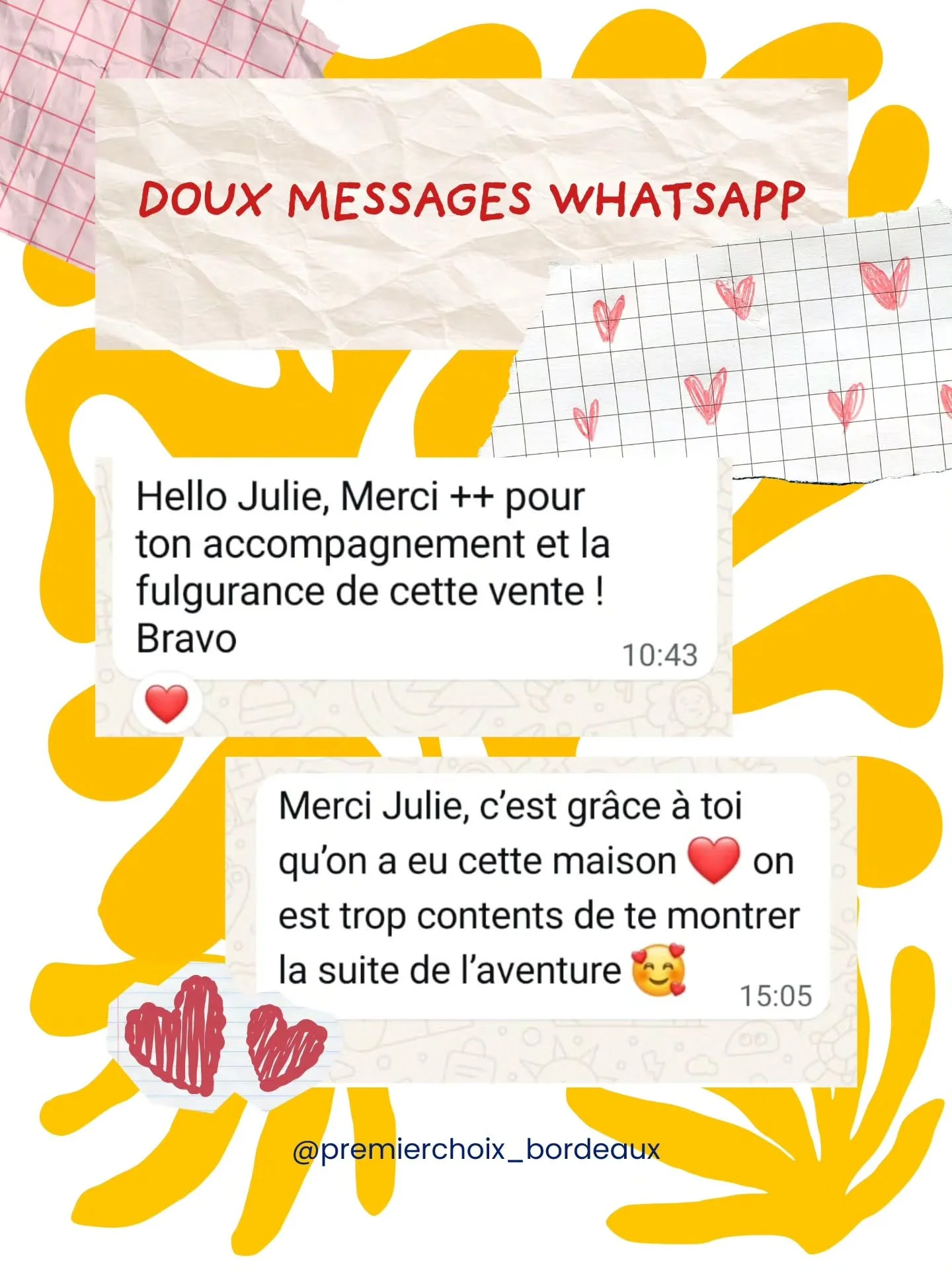 Les coulisses de mon m&eacute;tier, ce sont aussi ces messages-l&agrave;&hellip; 🤍

Ceux qui arrivent apr&egrave;s une vente, une signature, un projet concr&eacute;tis&eacute;.

Ceux qui r&eacute;sument tout sans avoir besoin d&rsquo;en faire trop.
