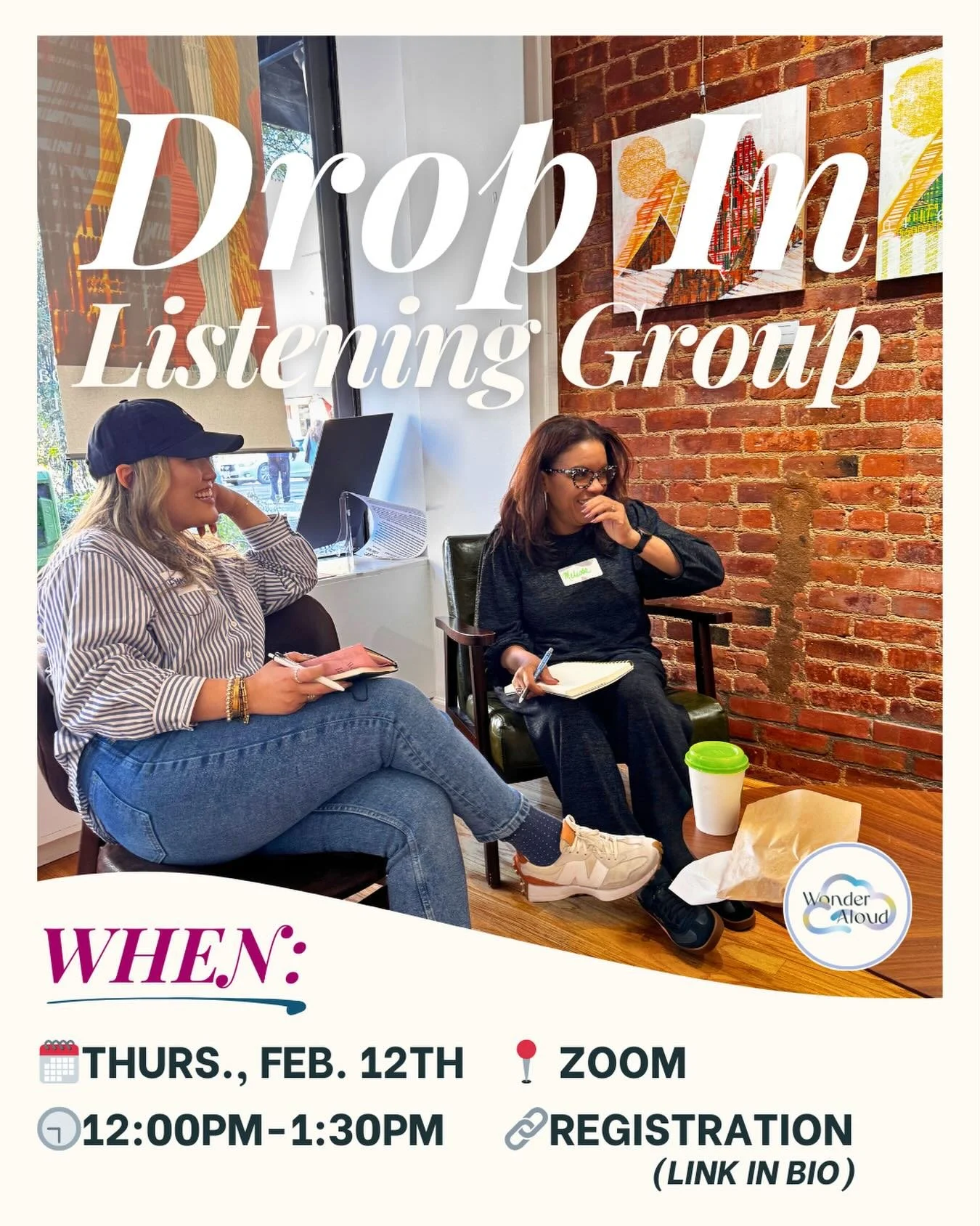 ✨We invite you to a sacred pause in your day: a time to come away from the noise and busyness and be led in a contemplative prayer practice, accompanied by the attentive listening of others alongside you to and with God. 

✨ DROP IN LISTENING GROUPS

