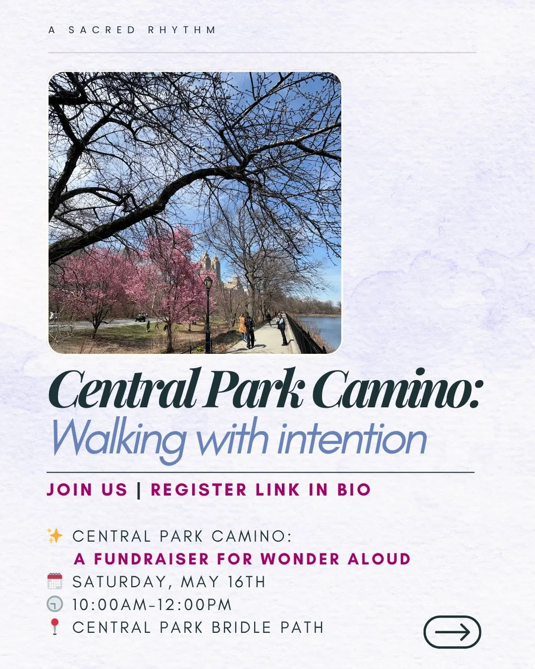 ✨In honor of May Mental Health Awareness Month, we&rsquo;re creating a simple, sacred rhythm together&mdash;a slow walk shaped by presence, reflection, and care.

Walking with intention invites us into a rhythm that calms the body, soul, mind and spi