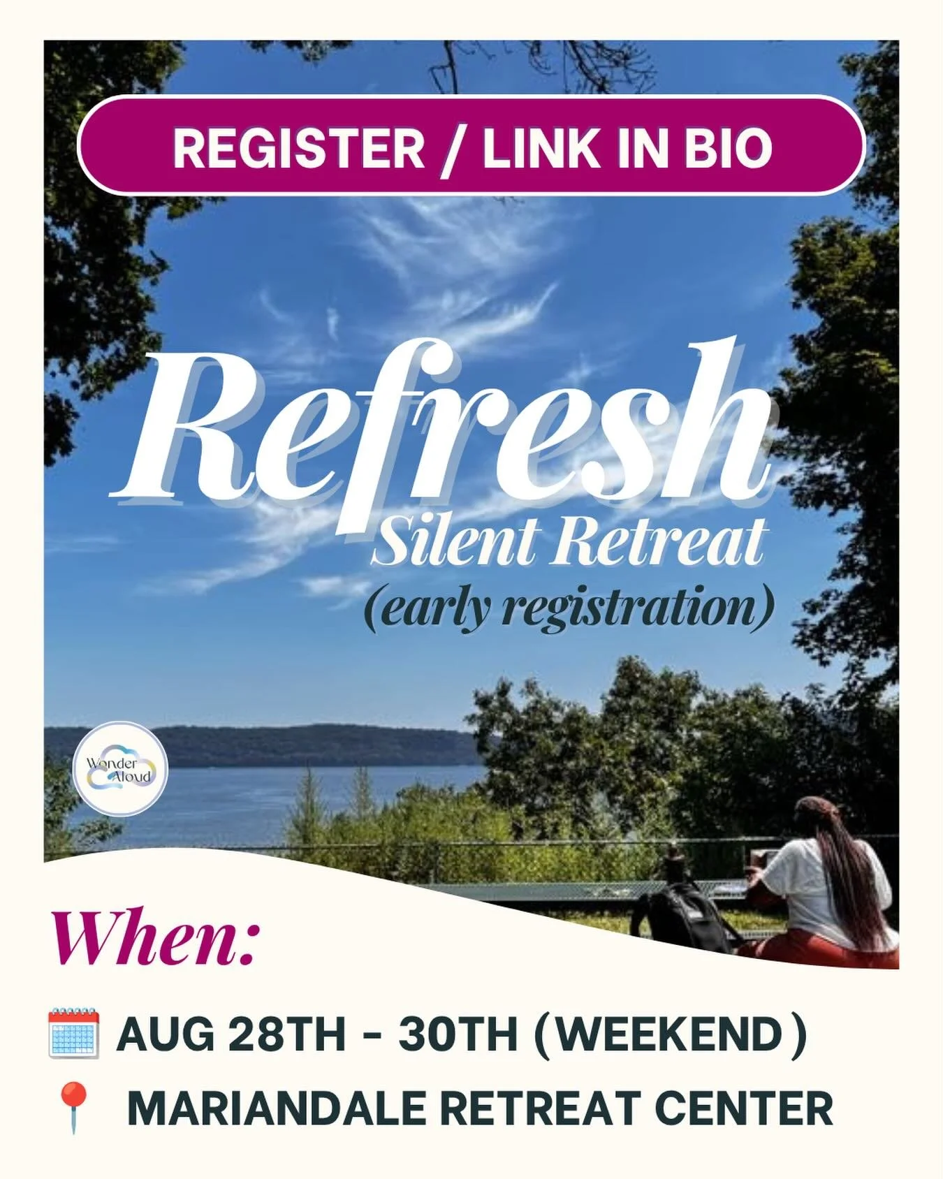 ✨Come and experience a deepened sense of knowing God and being known by God August 28th - 30th.  Our time will be a communal soul sabbath where we enter into and close our time in silence collectively. The retreat is unhurried and guided with contemp