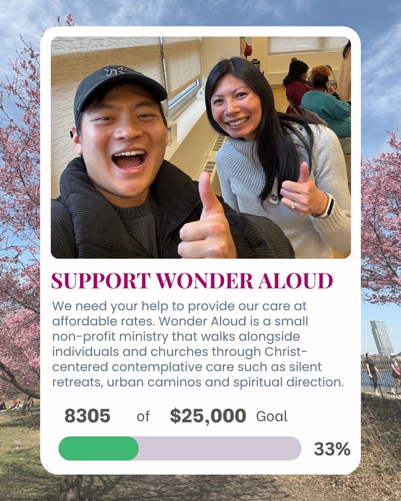 ✨We are overwhelmed with gratitude. Through this experience, we welcomed new friends, new donors, and increased generosity from those who have been walking alongside us for a while. That means everything to us.

✨You helped us reach 33% of our $25K g