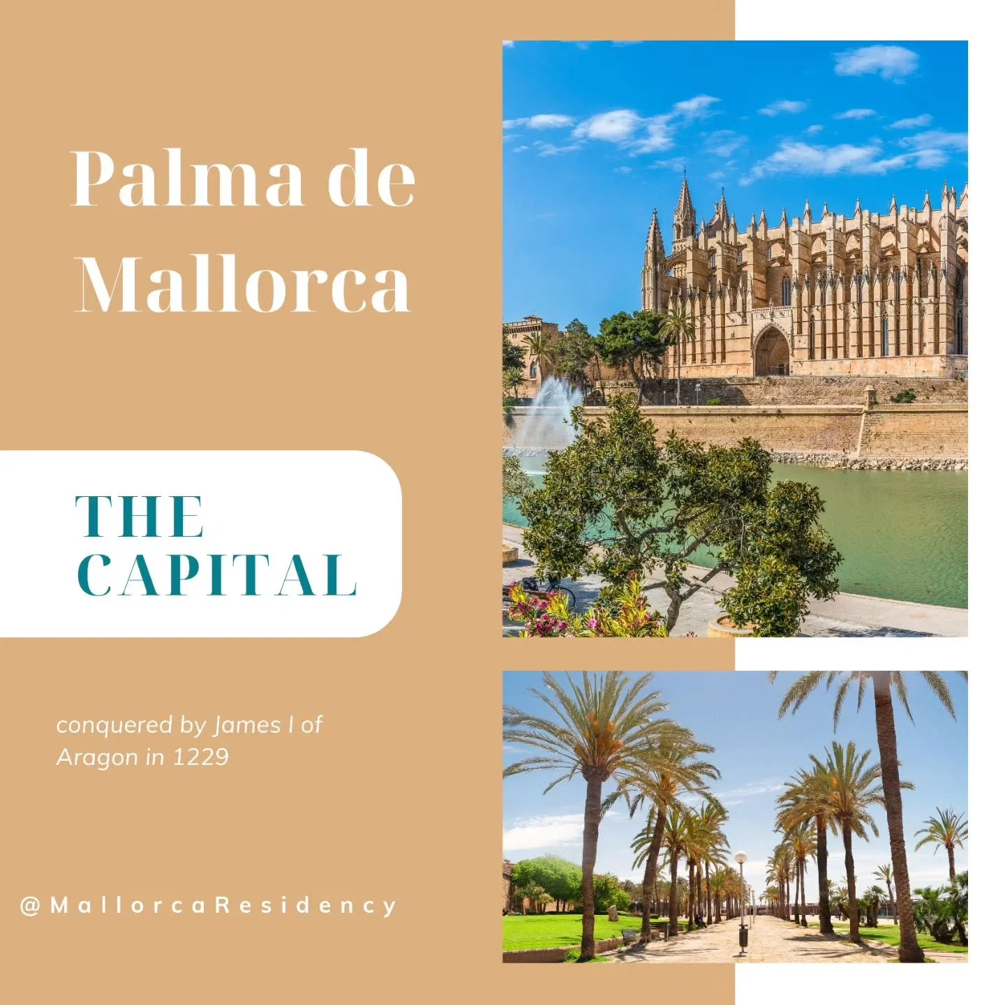 Palma de Mallorca 🌆🌊

Start your journey to belonging in the heart of Mallorca! 🏝️✨ Palma is a mesmerizing blend of old-world charm and modern energy. From the breathtaking La Seu Cathedral 🏰 to the vibrant tapas bars in Santa Catalina 🍽️, Palma