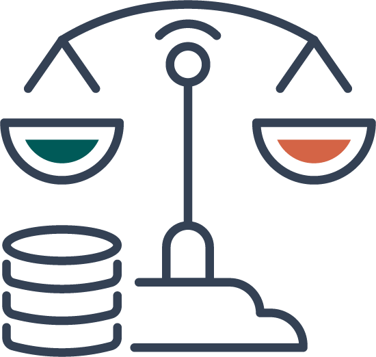 Balance scale to represent general legal services