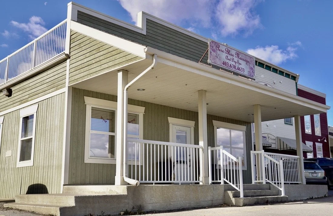 Exterior of Pure Bliss Massage & Day Spa in Sundre, Alberta
