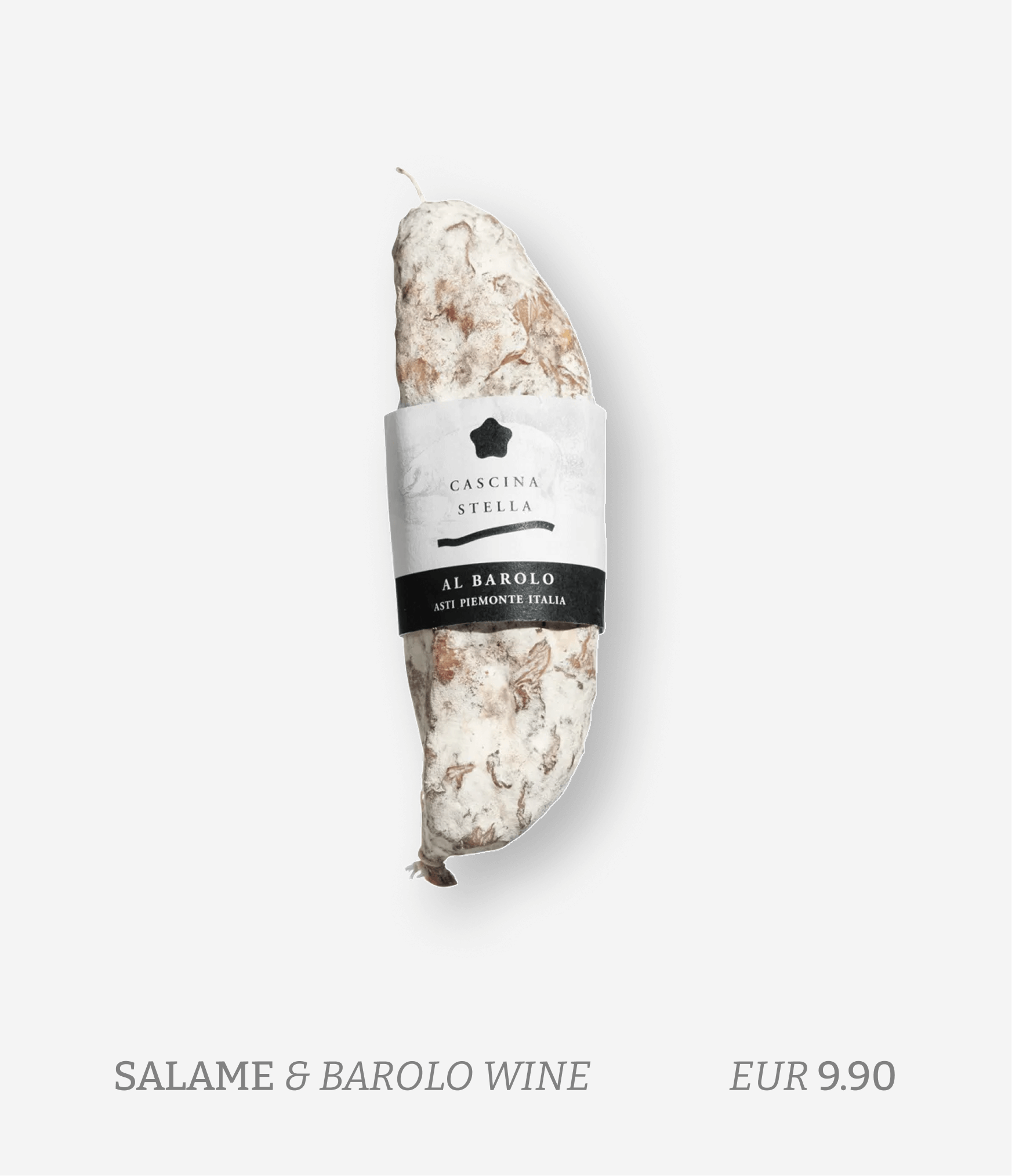 Salami and Barolo wine for sale at EUR 9.90.