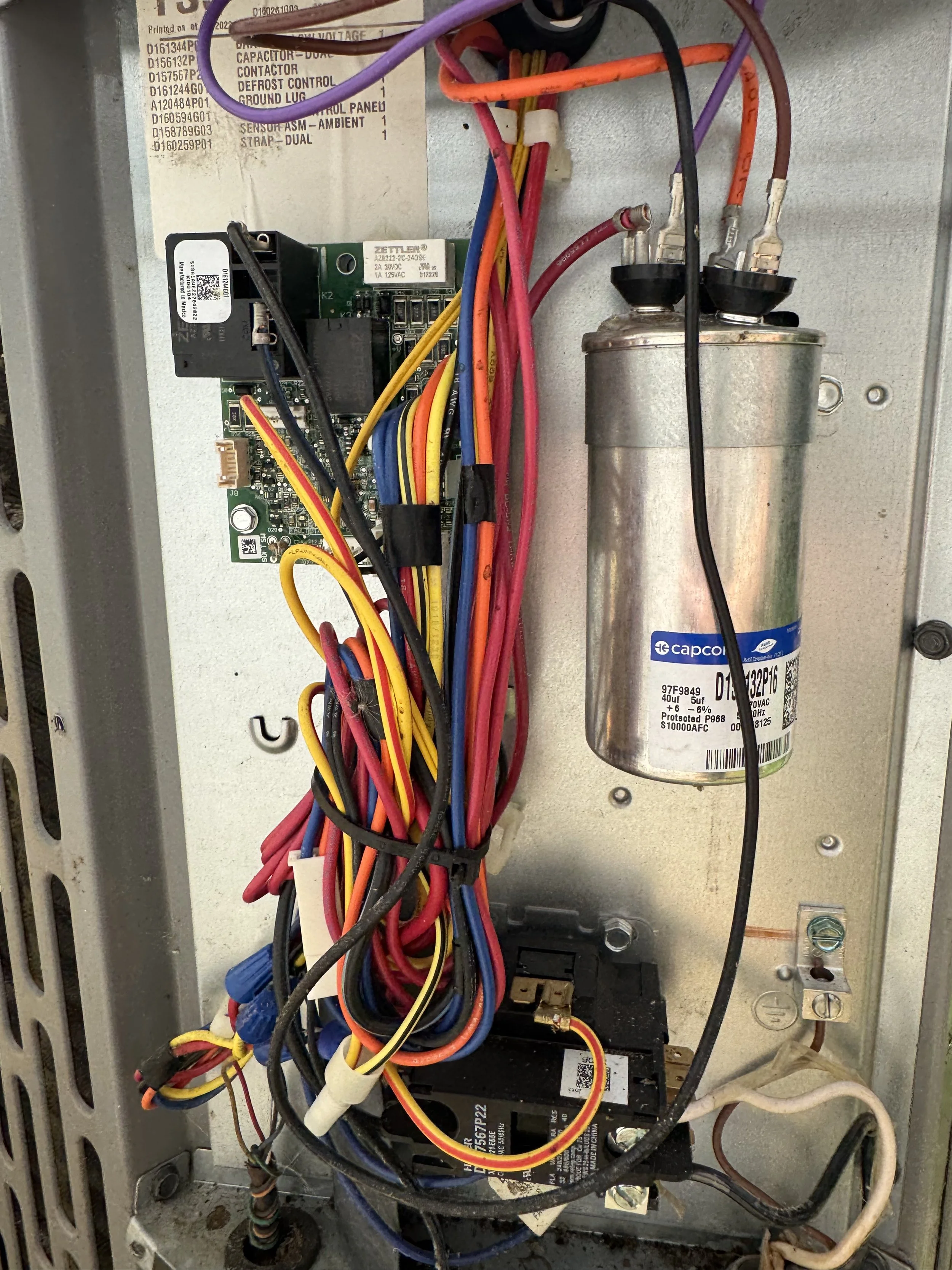 Failed HVAC capacitor during repair in Nicholson GA