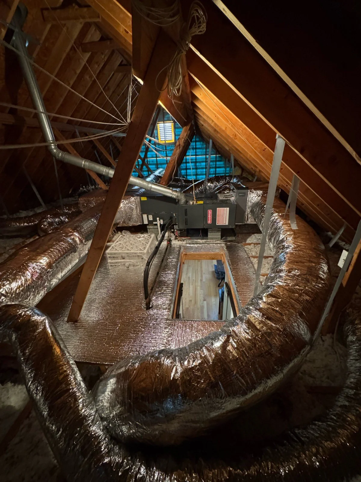 duct redesign in attic