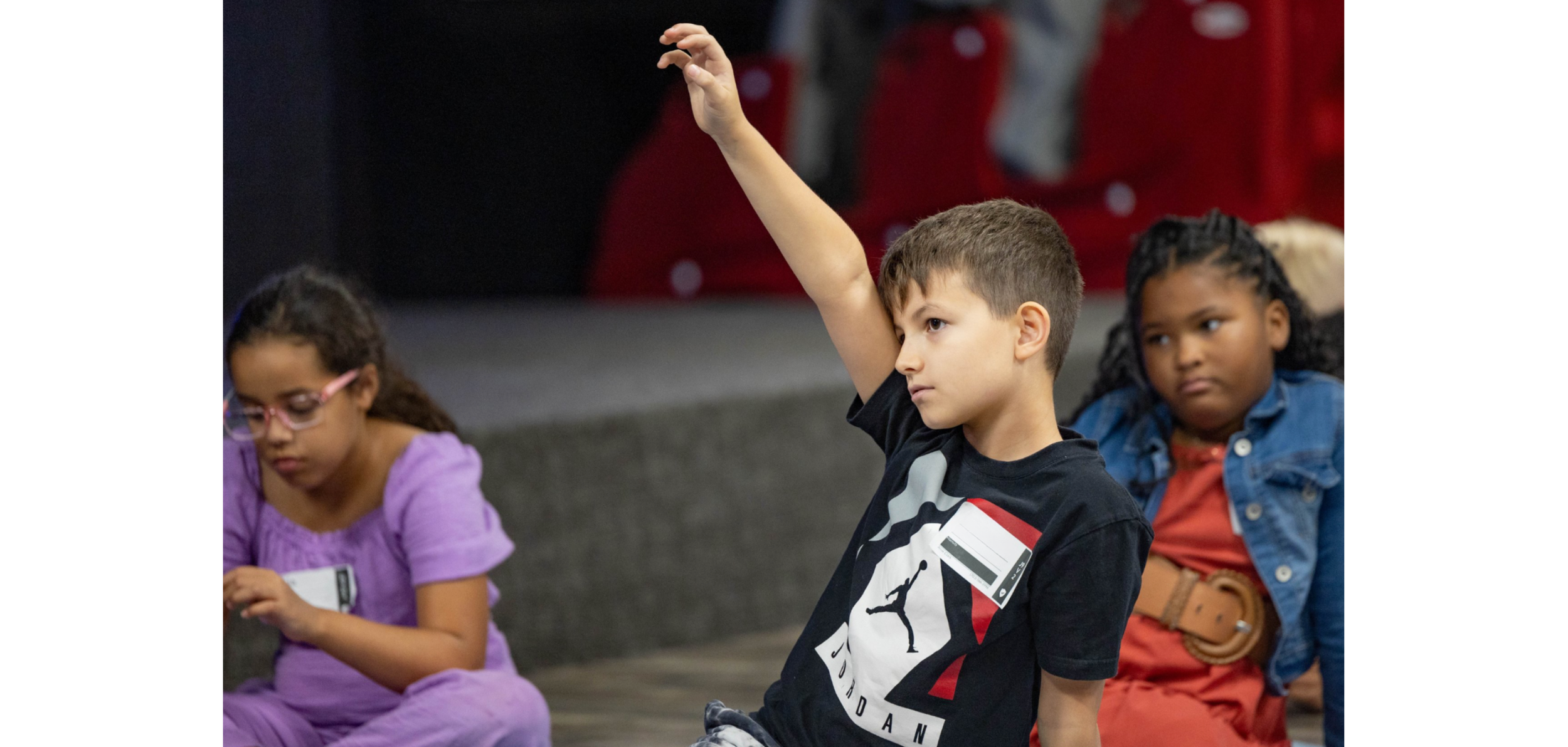 Child participating in a lesson