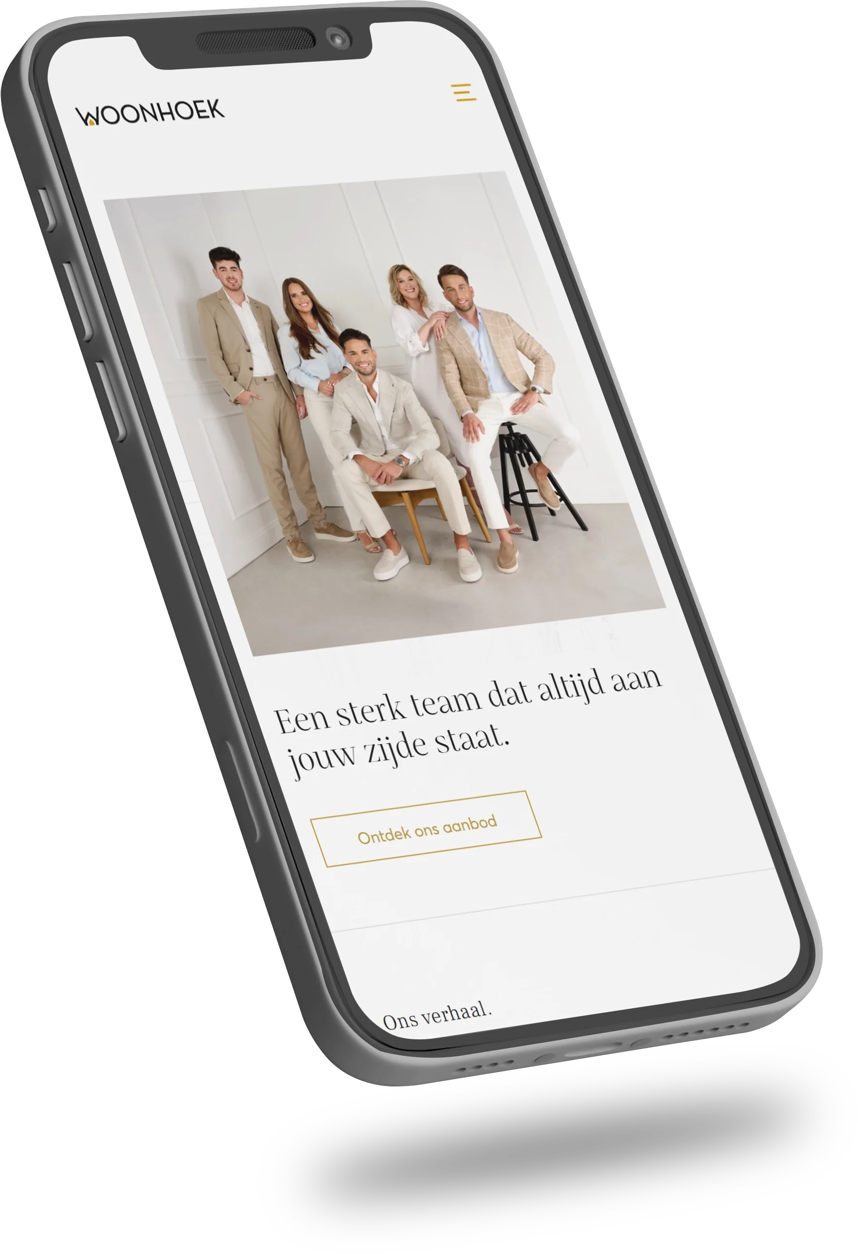 Vastgoed website webdesign geel