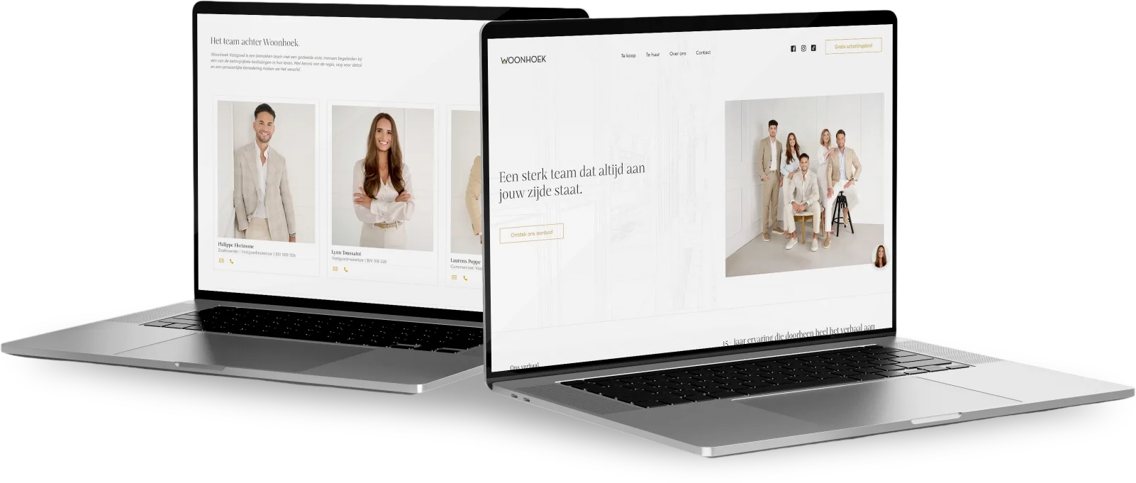 Vastgoed website webdesign geel