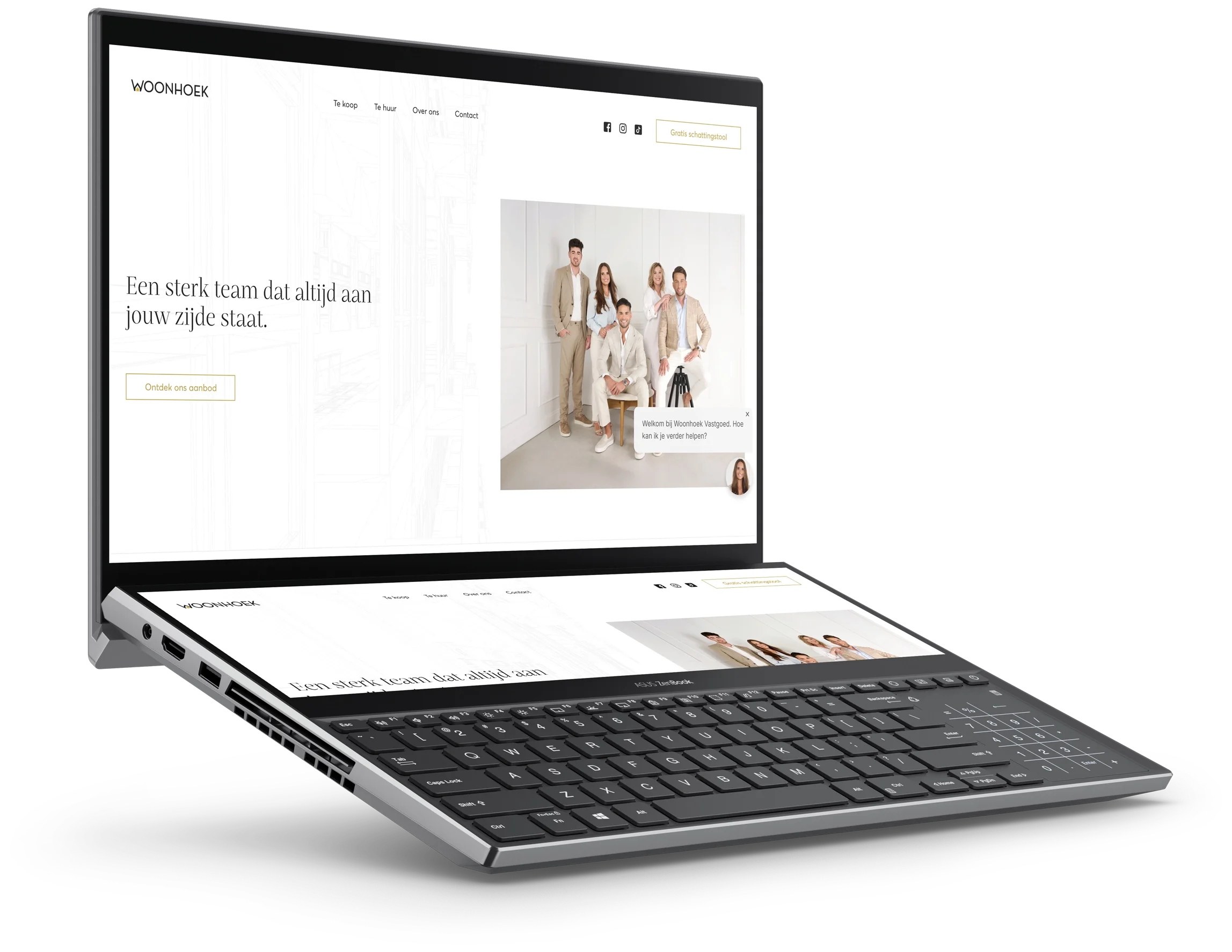 Vastgoed website webdesign geel