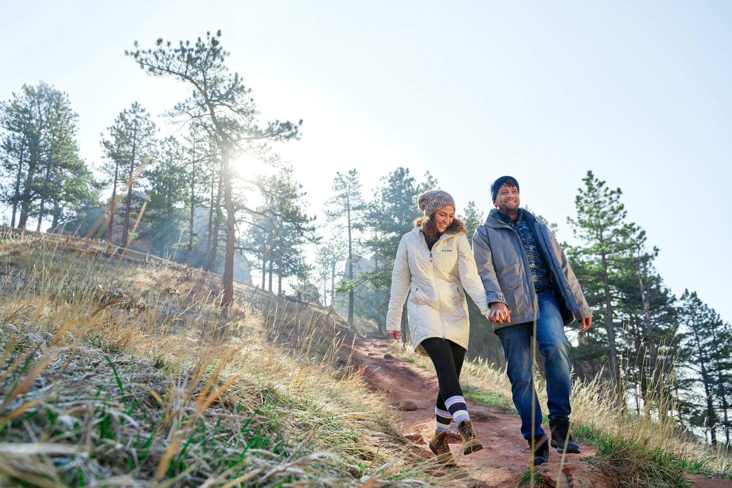 Columbia Women's Heavenly Long Hooded Jacket and Columbia Men’s Landroamer Jacket.