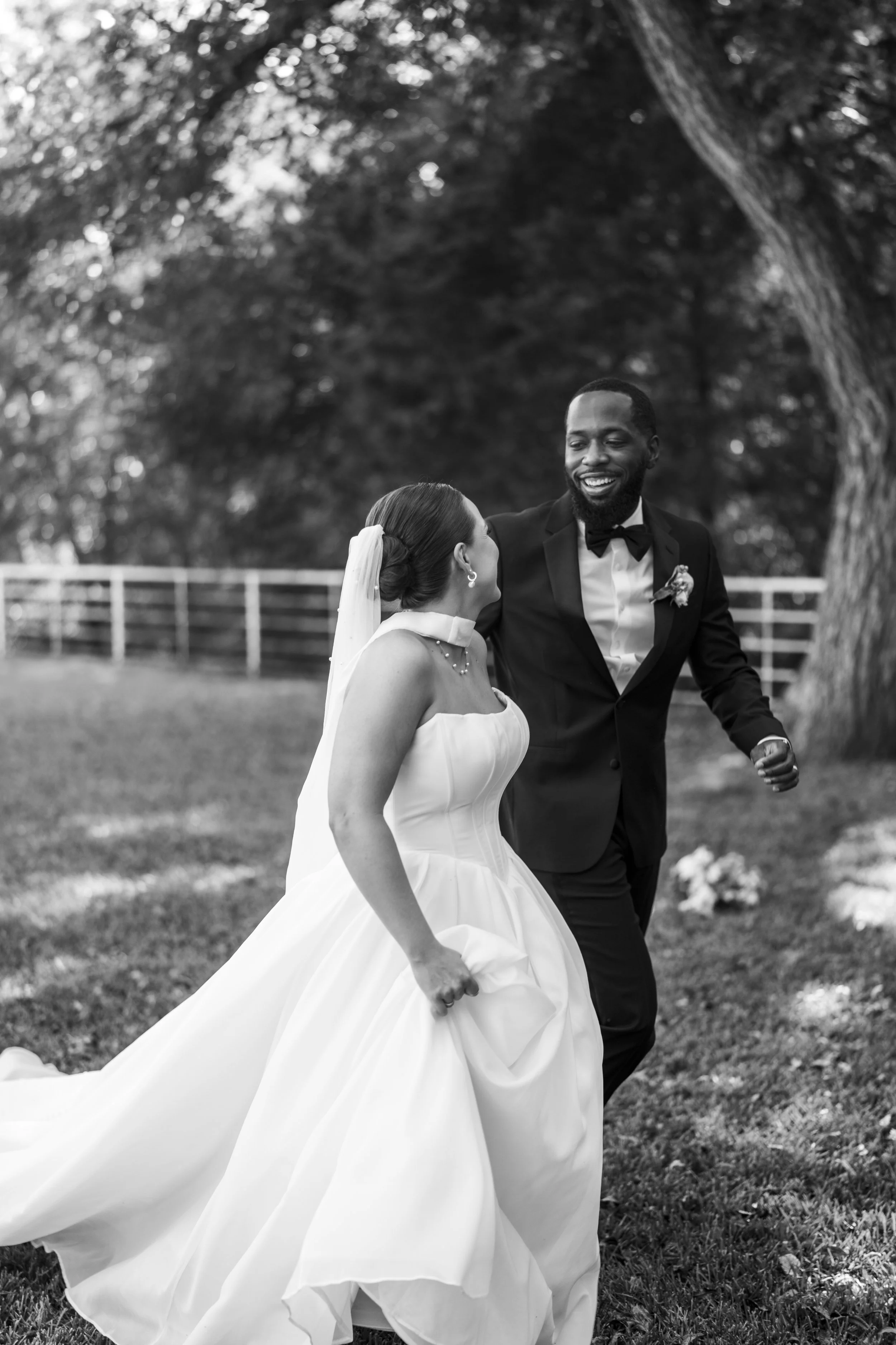 Joyful newlyweds celebrating after a luxury wedding planned by a Dallas wedding planner.