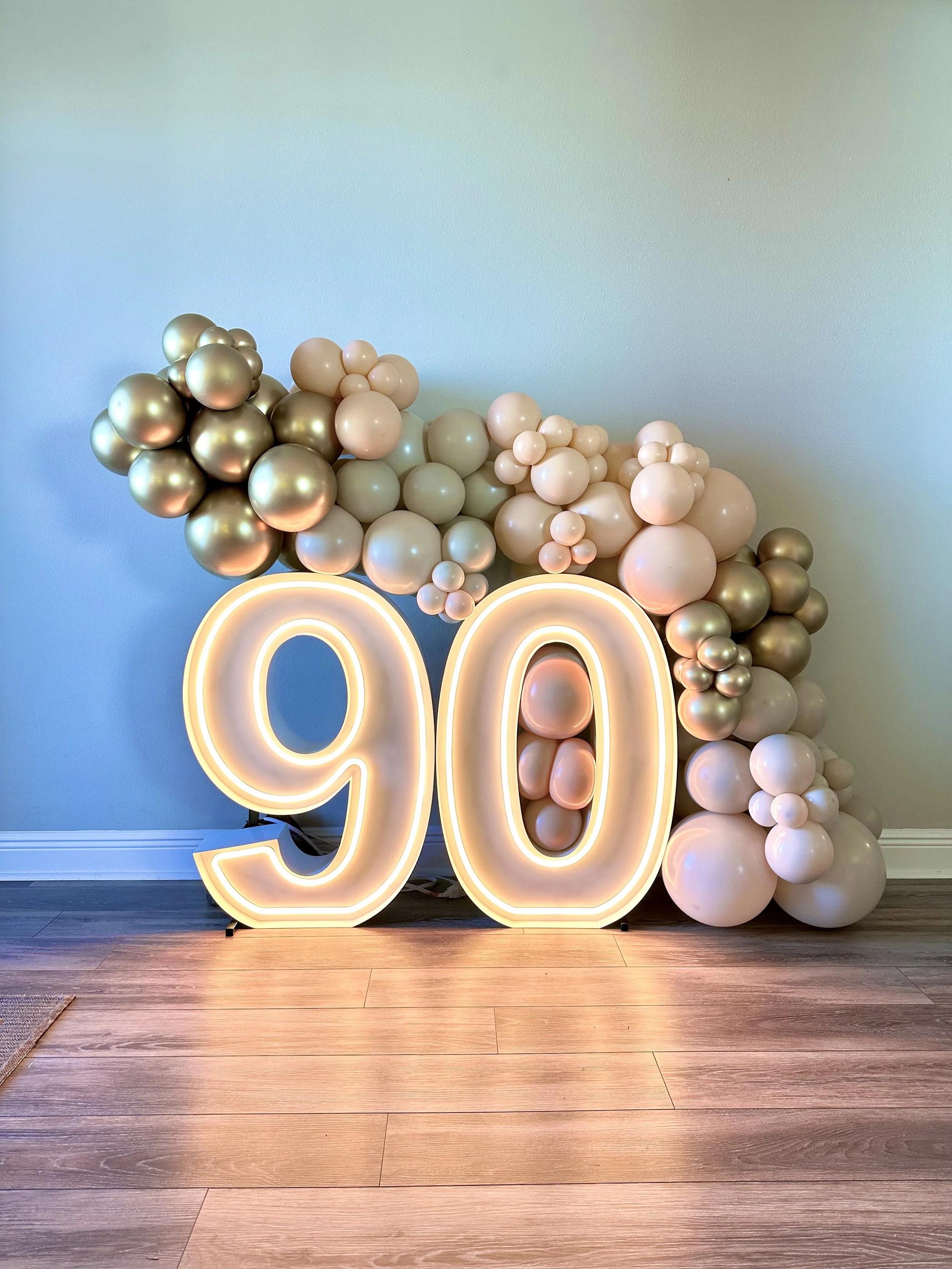 Bradenton LED marquee rental with balloons