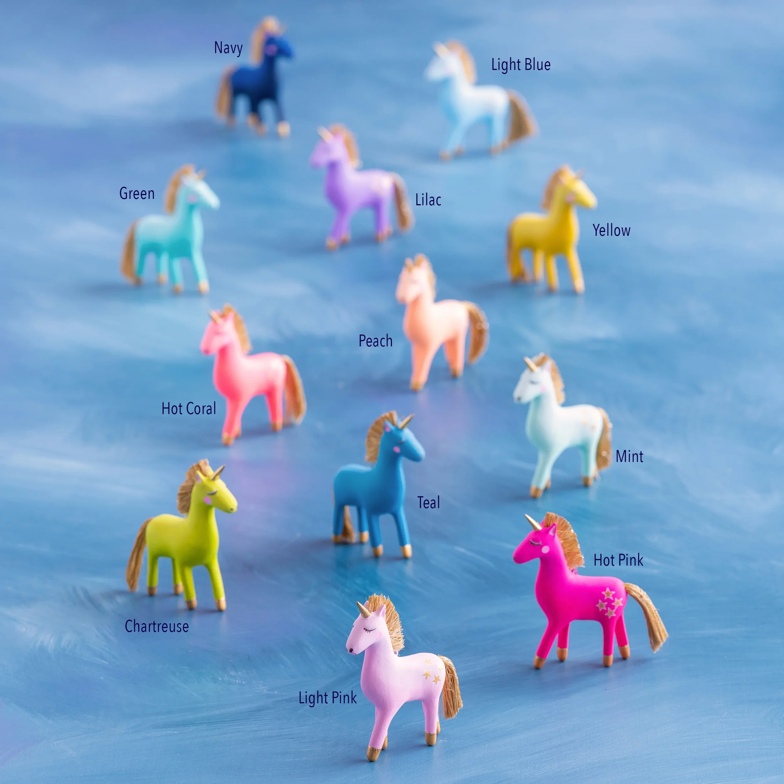 Rainbow Unicorn Ornaments Glitterville