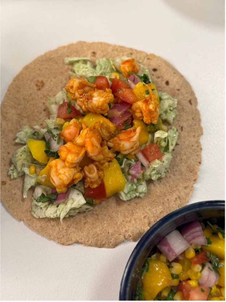 CHIPOTLE SHRIMP TACOS WITH SPICY CILANTRO SLAW