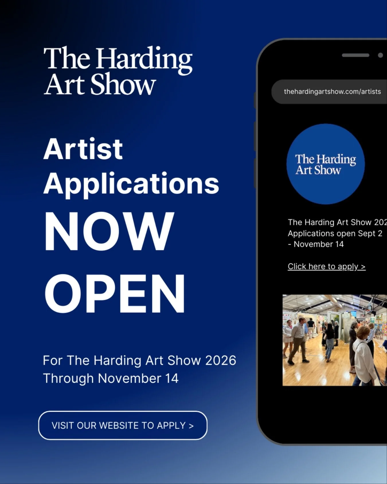 Artist Applications for the 2026 show are now open! Visit our website or find the application through our link in bio to apply through November 14.