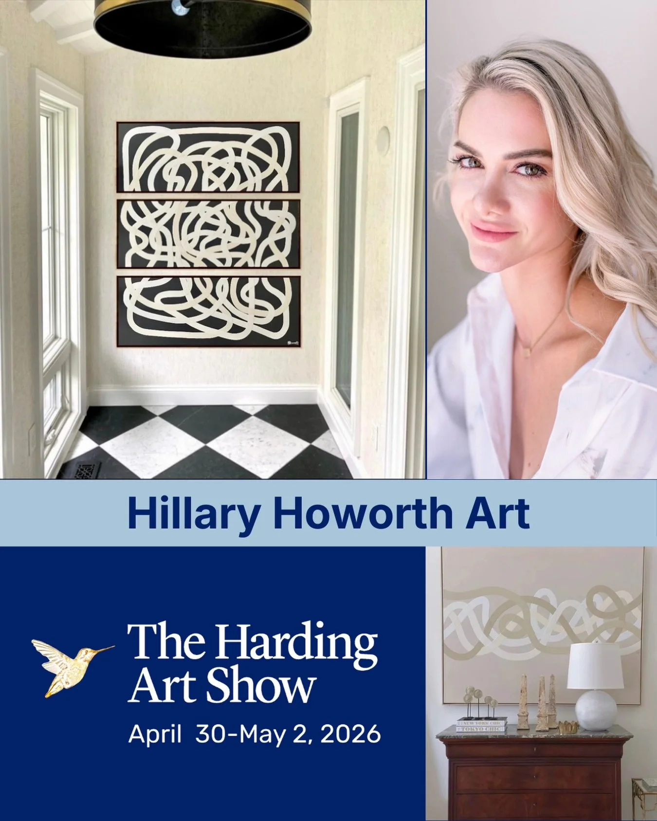 Hillary Howorth @hillaryhoworthart is a Nashville-based artist known for her unique, layered paintings. Her work incorporates countless layers of paint and mediums with variations of color that add texture, depth and interest to each piece. Her layer