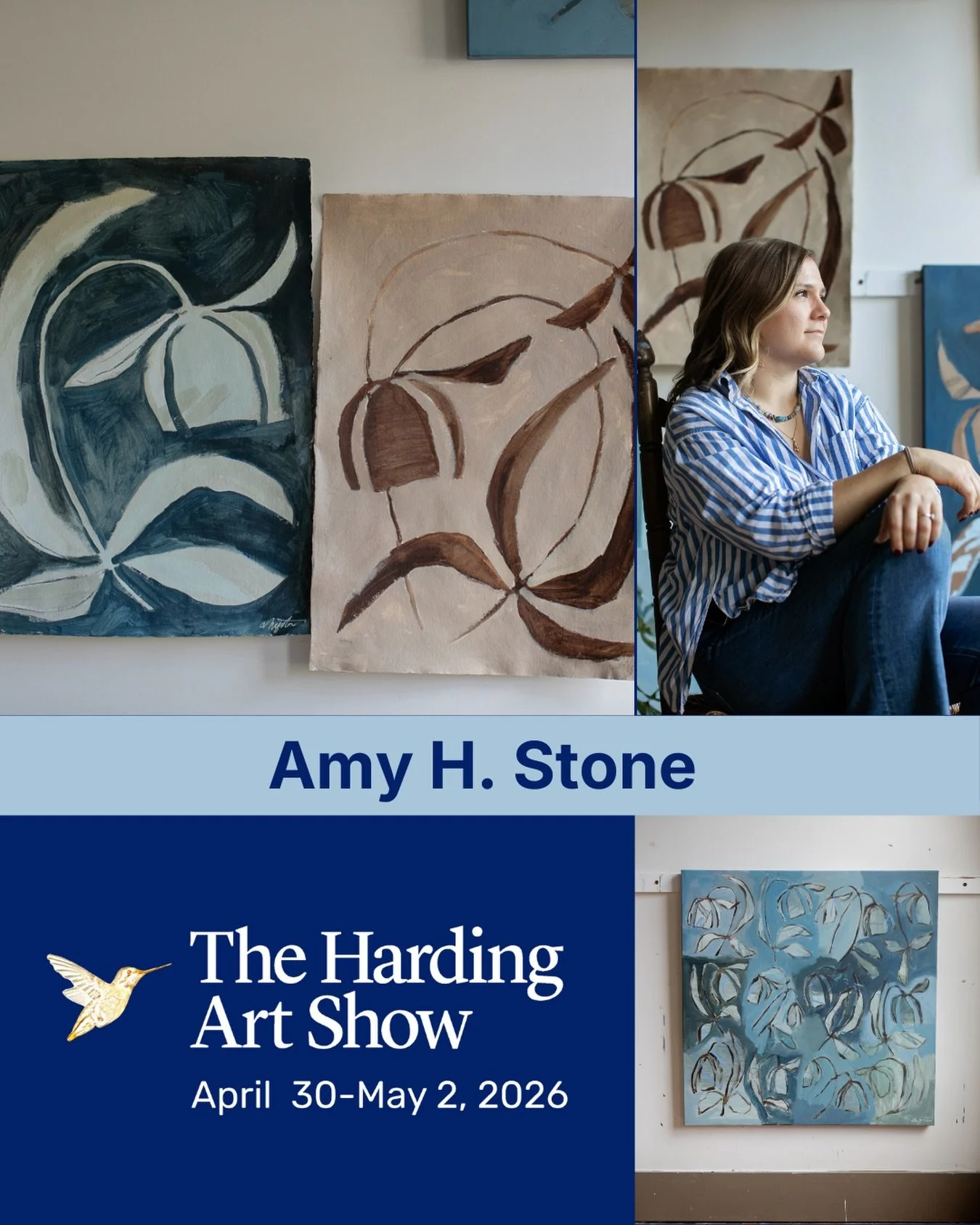 Amy H. Stone @amyhstone is an artist living and working in Birmingham, Alabama. She attended Auburn University for undergrad. She spent a summer in Italy in college, where she studied art history under one of the top art historians in the world. She 
