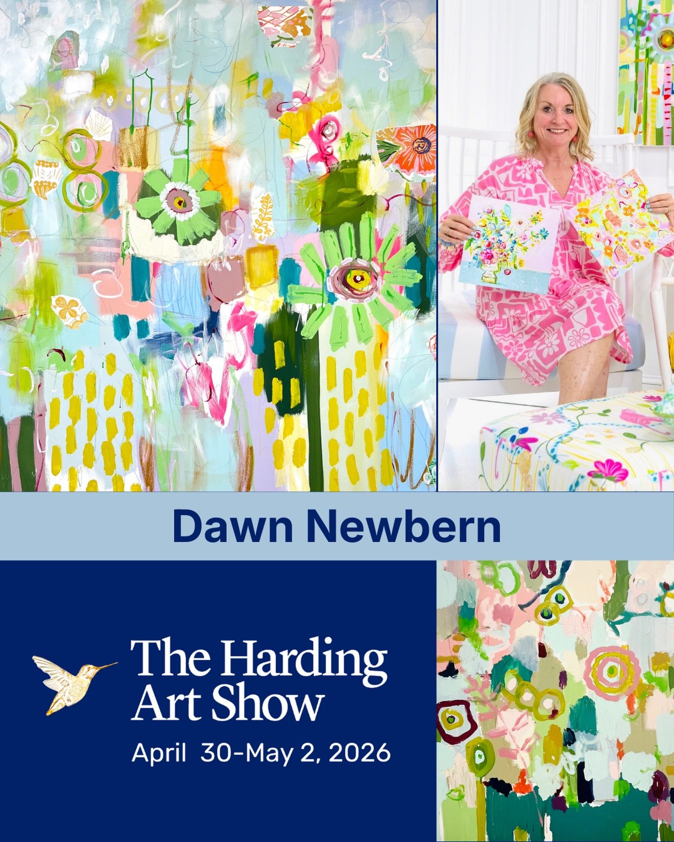 Dawn Newbern @seafoamstudio is a multidisciplinary artist known for her joyful, color-forward aesthetic that blends fine art, interiors, and lifestyle design. Her work often includes her textile and wallpaper designs combined with unique painterly co