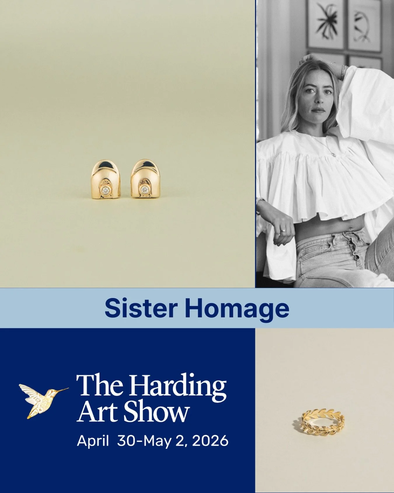 Ellie Hildebrand is the founder of and jewelry designer behind Sister Homage. She launched the brand in May of 2023 to create meaningful, high-quality, everyday jewelry staples. Sister Homage creates fine and demifine jewelry inspired by literature t