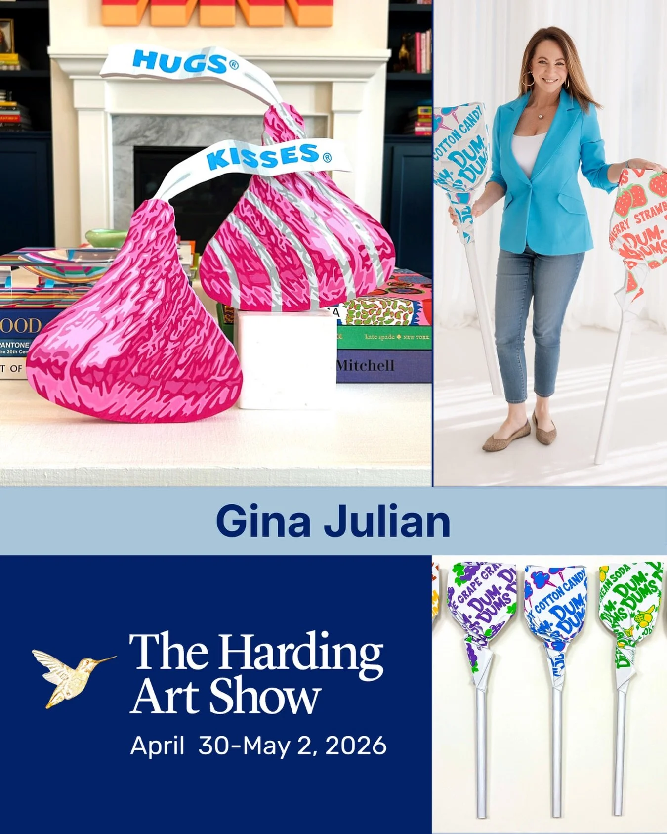 Gina Julian @gina_julian specializes in trompe l&rsquo;oeil painting, a French phrase meaning &ldquo;trick the eye.&rdquo; Her works are often painted on wood that is cut to the shape of the subject matter and then painted realistically, giving the f