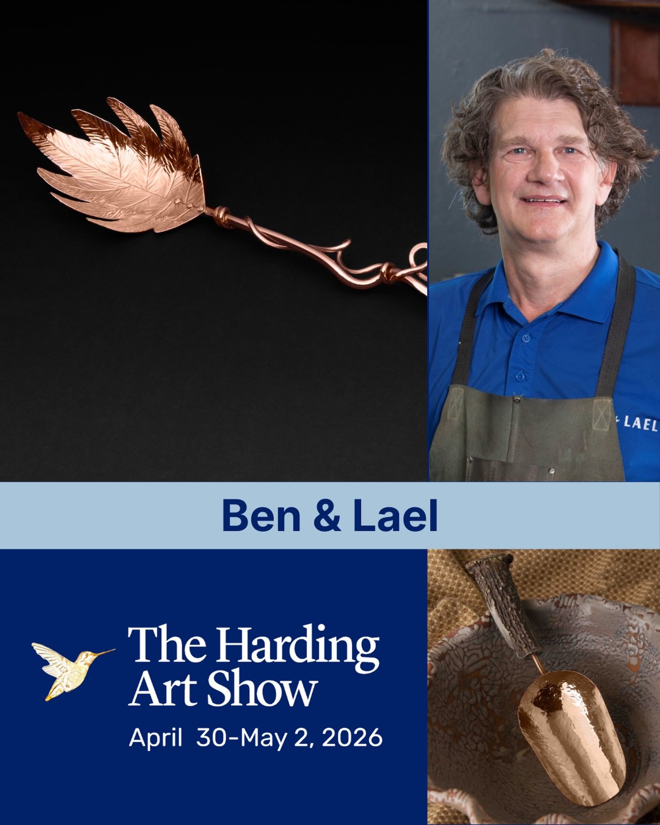 Ben @benandlael loves forming metal. Copper feels like a suspended liquid as he is working it, as if it&rsquo;s flowing and wants to work with him to take on whatever shape he envision. The incomparable beauty of the natural world and his love of nat