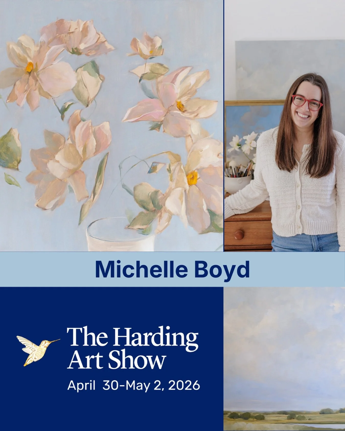 Michelle @michelleboyd_Studio is an impressionist artist based in Austin, TX, and loves creating radiant, joyful art that points you to the peace found in God&rsquo;s goodness. She is most moved by the never-ending intricacies of florals and landscap