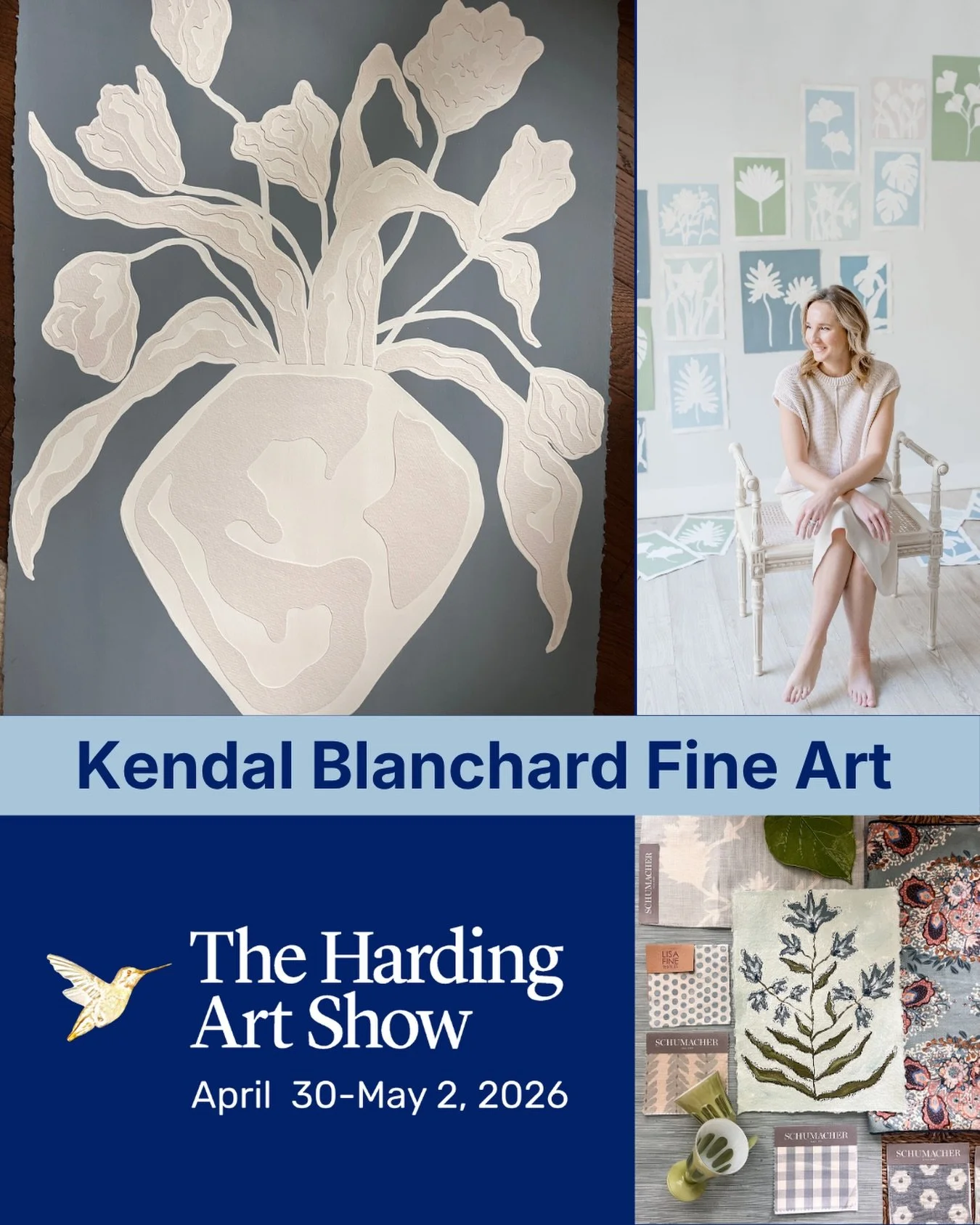 Kendal Blanchard @kendalblanchardart is a Louisiana-born artist currently living along the shores of Mobile Bay in Fairhope, Alabama, with her husband and their three daughters. With a deep love for both creativity and children, Kendal pursued studie