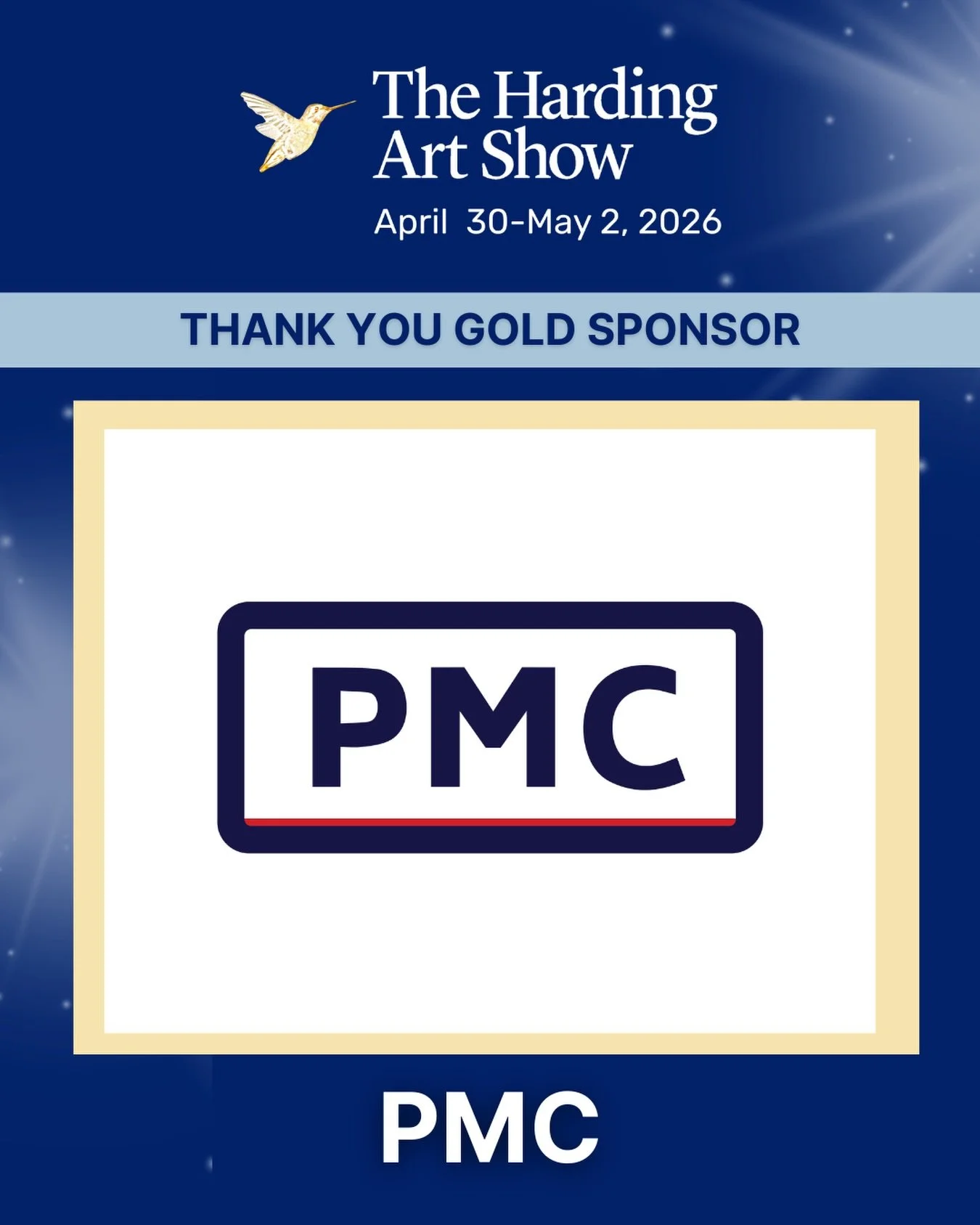 Thank you to our Gold Sponsor, Parking Management Company, for your support of The Harding Art Show for over a decade!

Parking Management Company is a nationwide industry leader in hospitality parking, providing services for Hotels, Hospitals, Comme