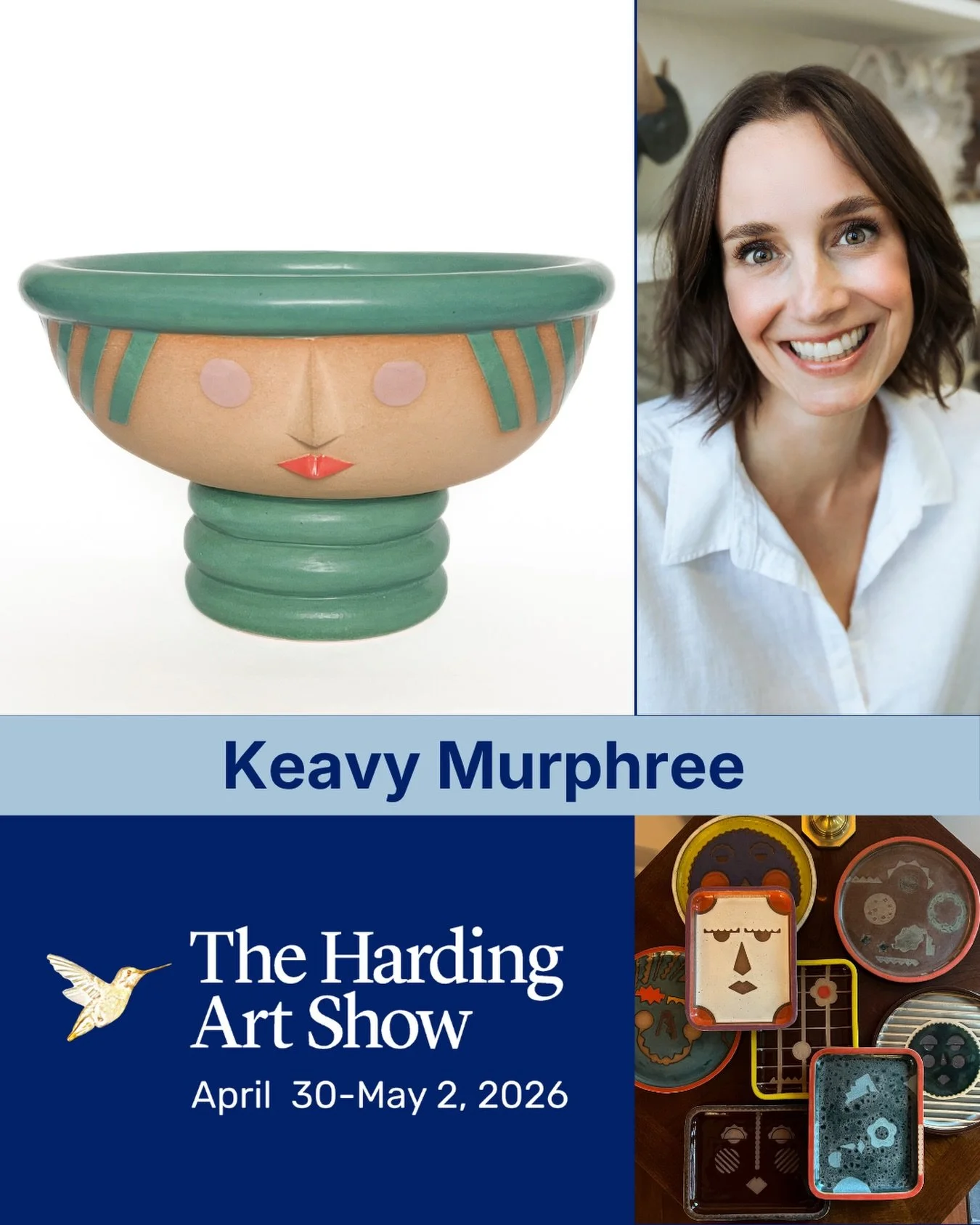 Keavy Murphree @keavymurphreeart is a Nashville-based ceramic artist known for her playful, modern approach to design. She creates whimsical minimalist works ranging from wall and tabletop sculptures to bold statement furniture and lighting. Recently