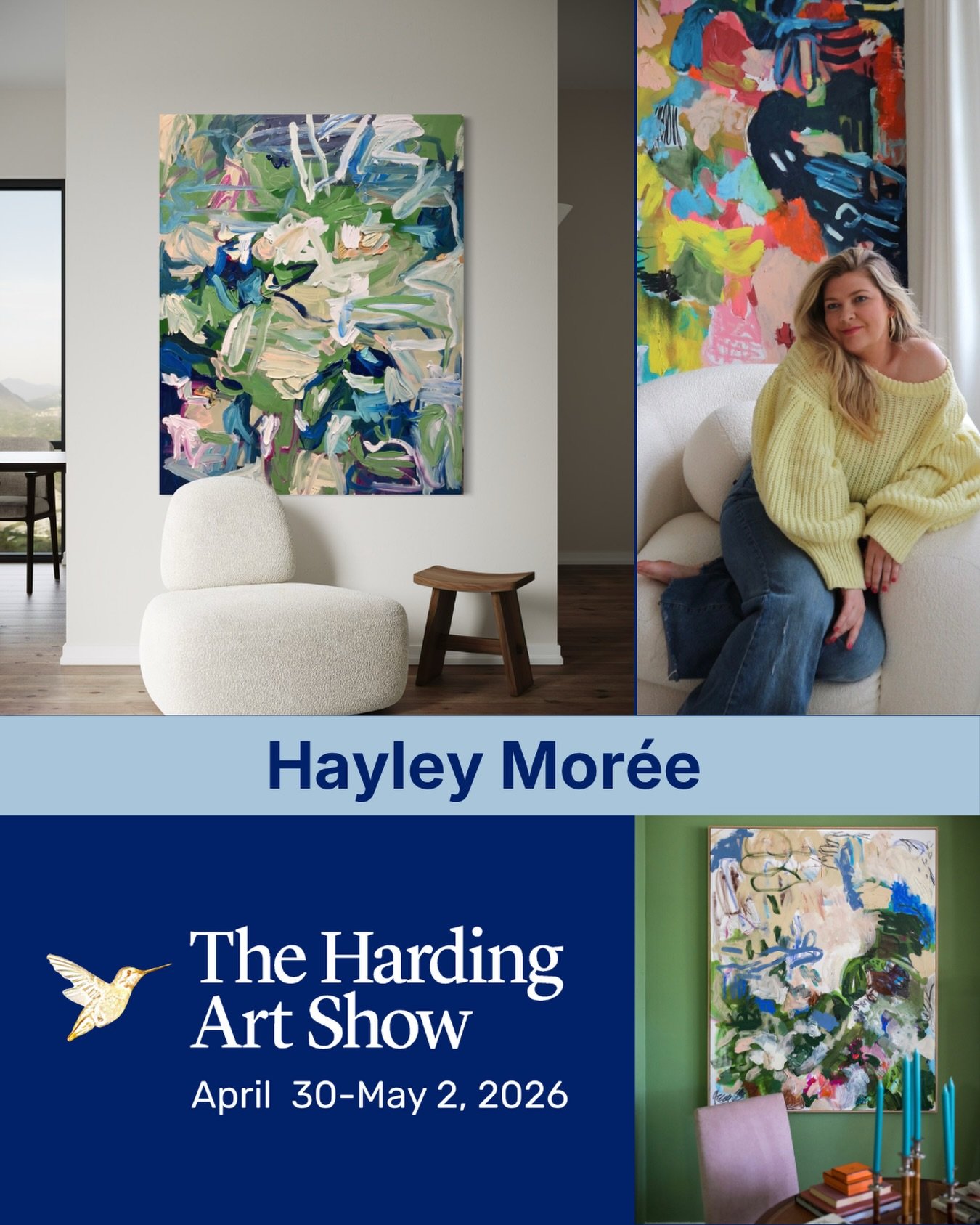 Hayley Mor&eacute;e @hayley.moree is a contemporary painter based in Nashville, Tennessee. Working primarily with acrylic and oil, she creates layered, texture-rich compositions alive with vibrant color and gestural energy.

Drawing inspiration from 
