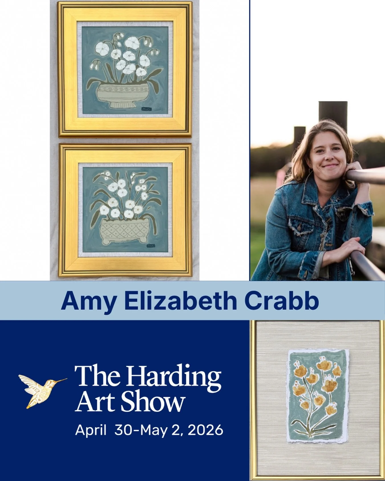 Amy Elizabeth Crabb @amyelizabethcrabb is a fine artist based in Tupelo, Mississippi. After living all over the South as a child, Amy graduated from Converse College and settled in Mississippi with her husband. A lifelong creative with a background i