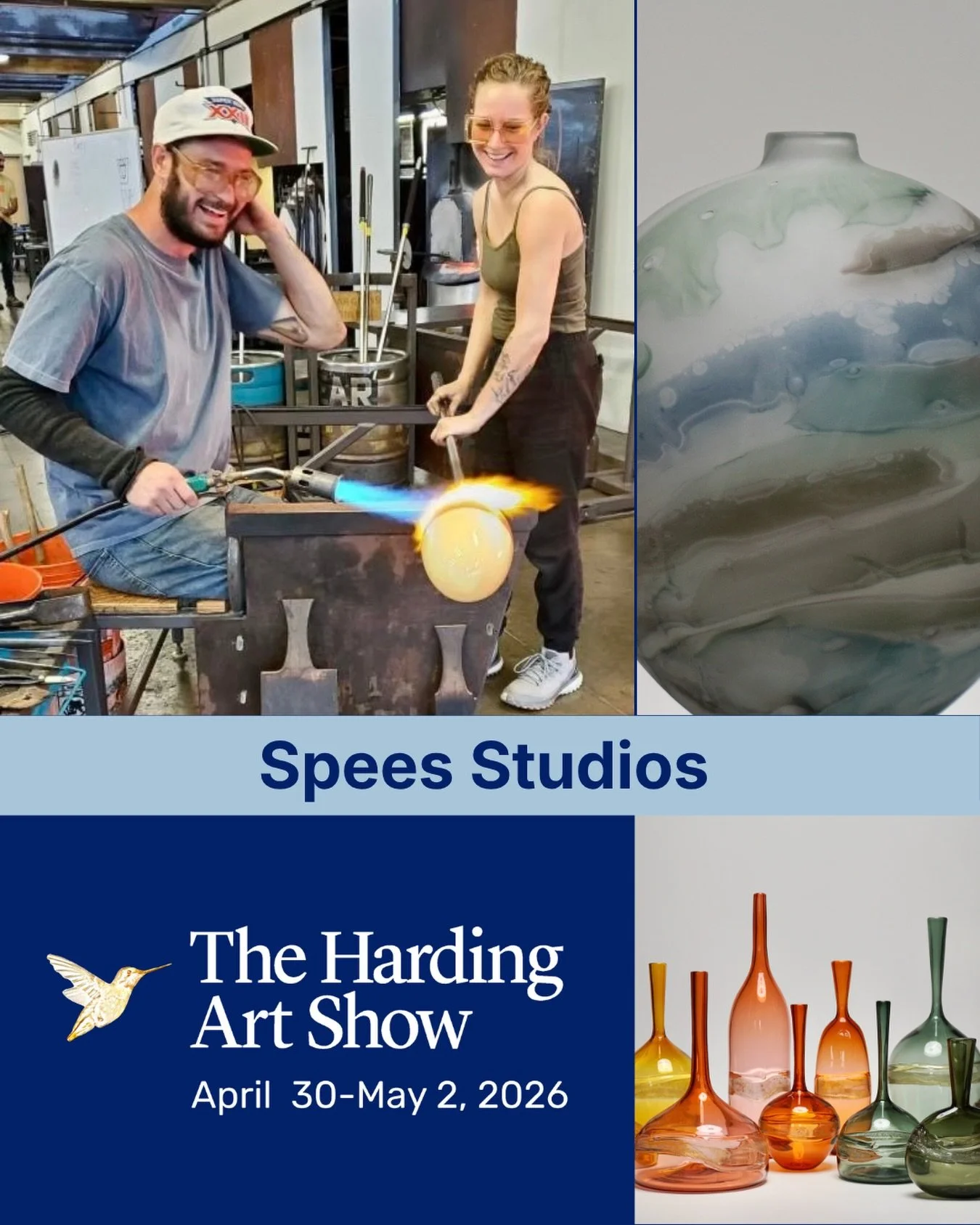 Samuel Spees @speesstudios is an independent artist, designer, and craftsperson based in Nashville, TN, who creates both functional and sculptural works in glass, wood, and metal. He collaborates with his wife, Blaine Spees, an MFA graduate from Tula