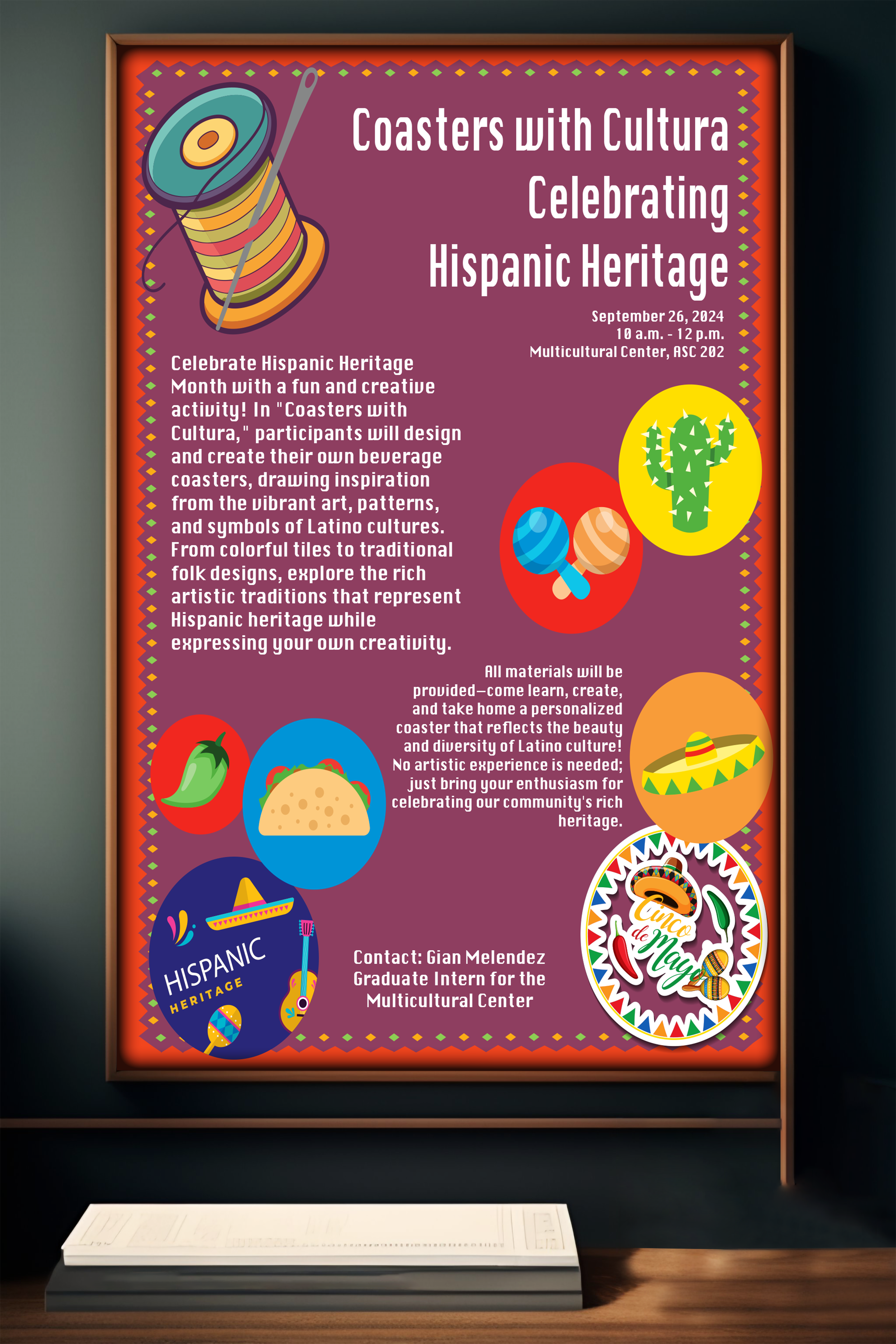 Event Poster for Southern Connecticut State University's Multicultural Center