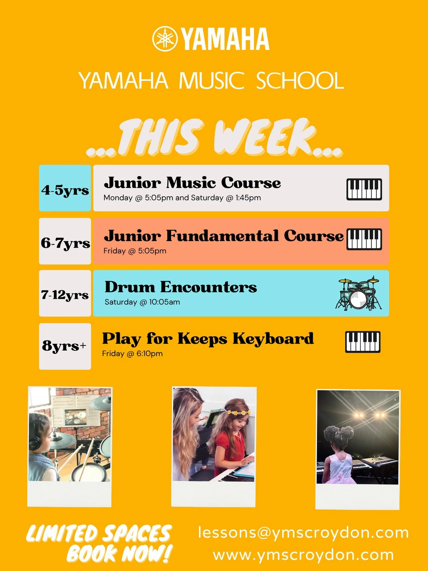 Fancy joining us for a class this week? 🎹 🥁 Email us to book your class! 📍CR0 1RE 👋🏼 

#croydon #music #musiced #musicedcroydon #cronx #london