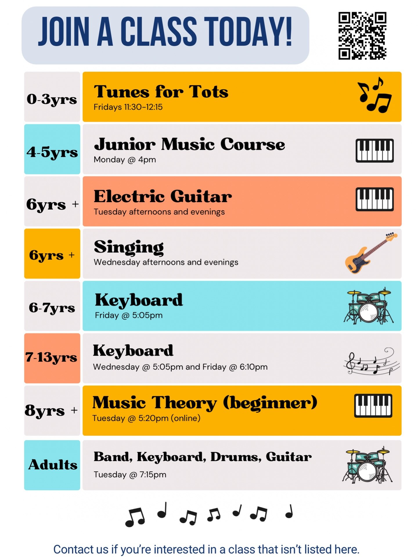 Which class will you start at YMS Croydon? 👆🏼 All classes have limited space and are on a first come, first serve basis! Don&rsquo;t wait any longer to book your taster lesson for 2026, it&rsquo;s the perfect time to start something new! 🎵 

📧 Em