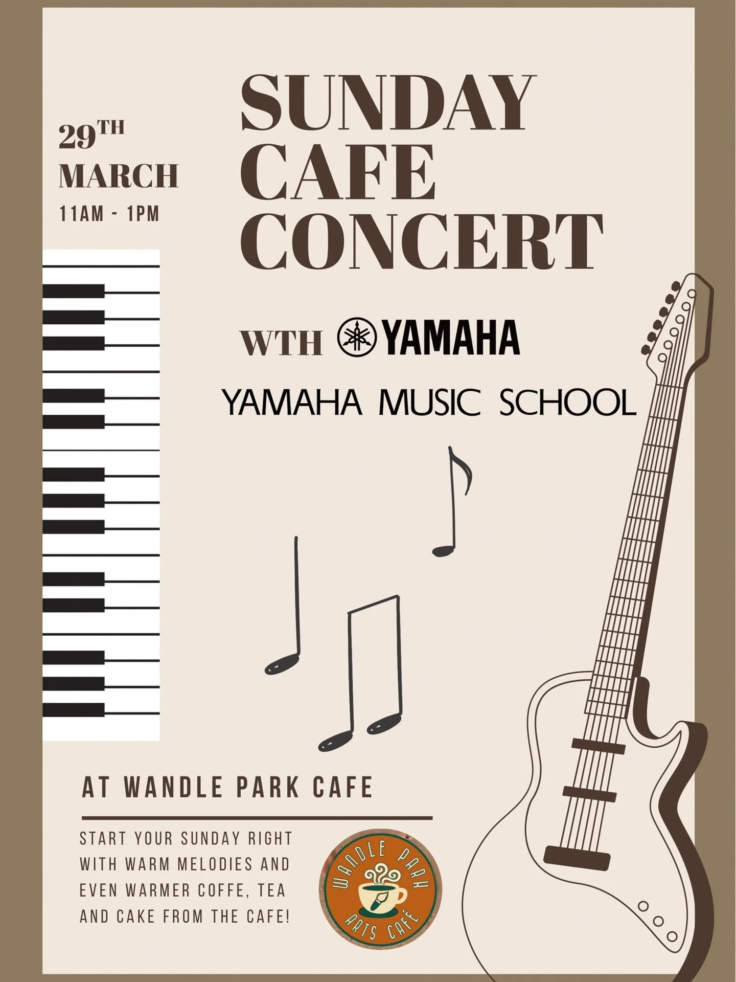 We are super excited for this Sunday! Our YMS students 7yrs + will be showcasing their music at the newly reopened Wandle Park Cafe! 🎵 Do come along and support if you are free! ☕️ 🌳 

#croydon #musiced #london #yourcroydon #sunday