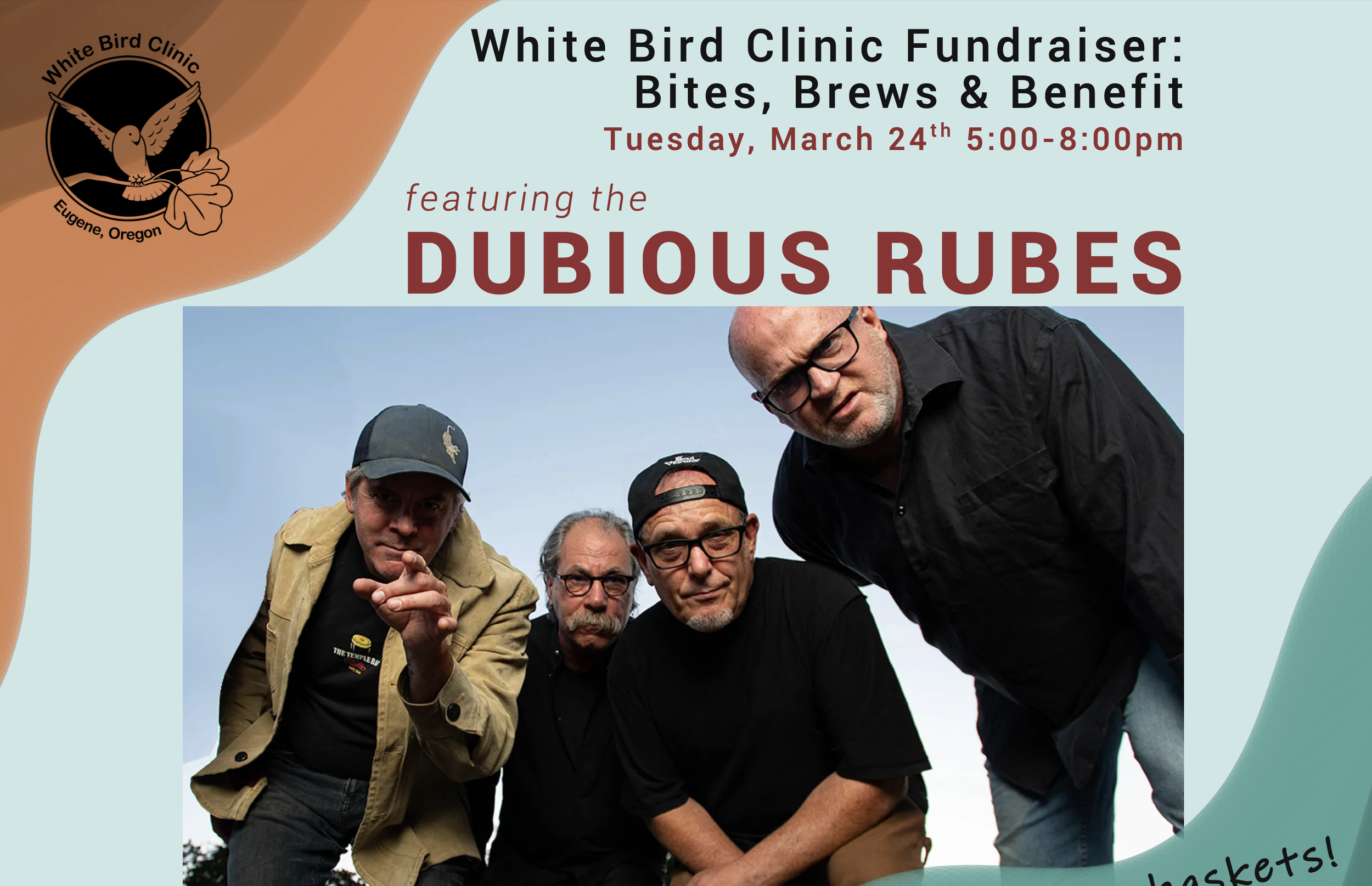 Whitebird Clinic Fundraiser featuring The Dubious Rubes