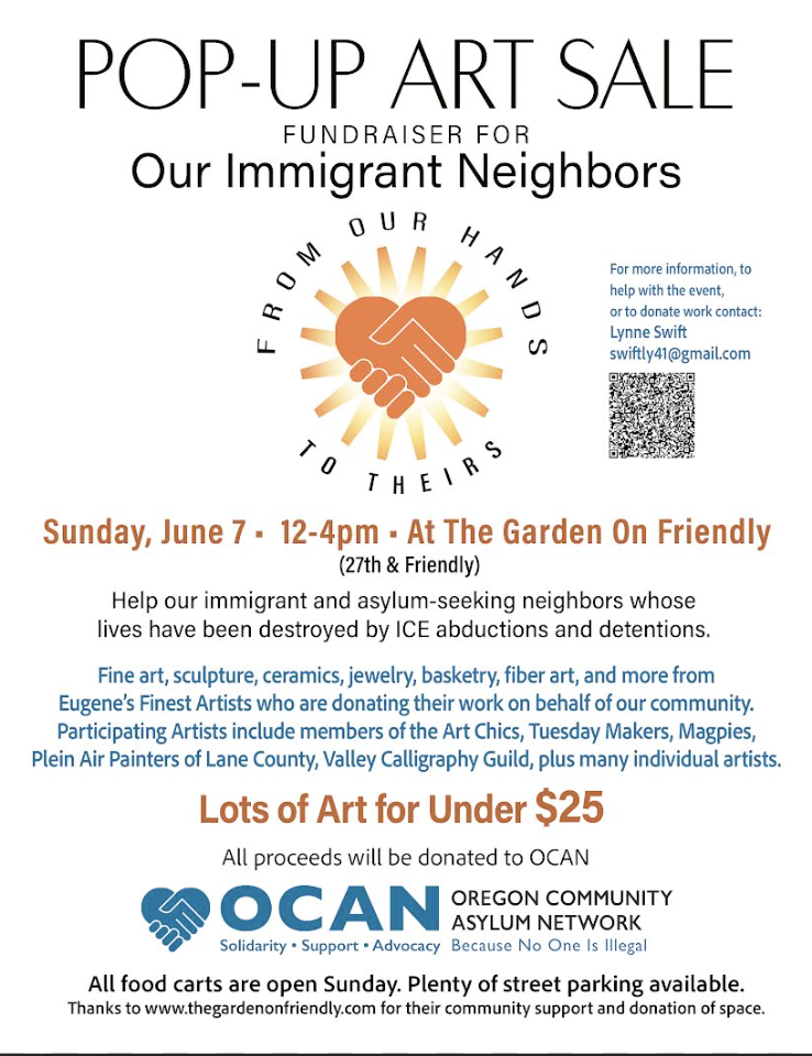 Pop-up Art Sale Fundraiser for Oregon Community Asylum Network