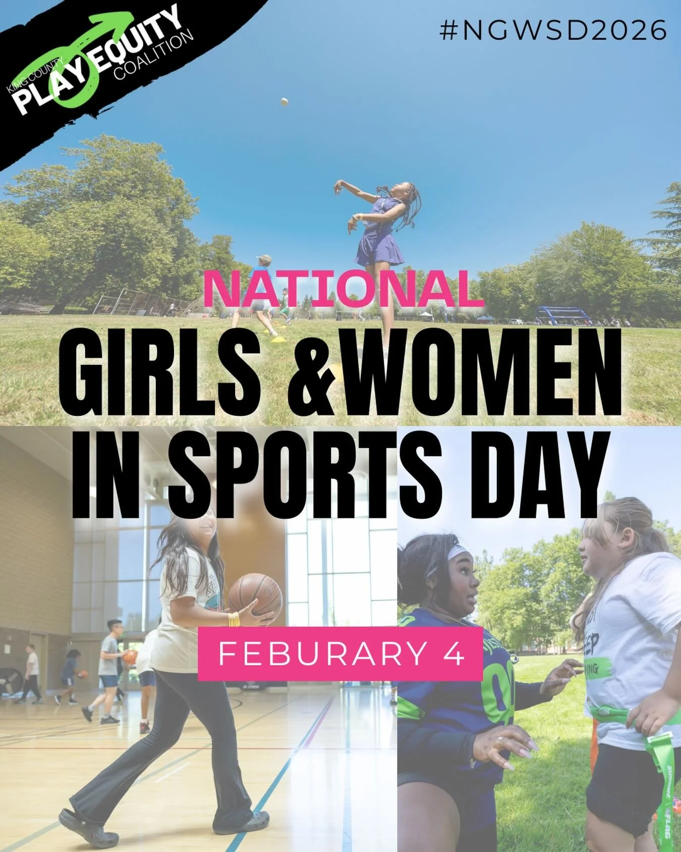Today is National Girls &amp; Women in Sports Day! 🏀⚽✨
KCPEC celebrates confidence, strength, chracter, gainted thorugh sports participation and honors the achievement of all girls and female atheletes!

To celebrate this day, we are committed to cr