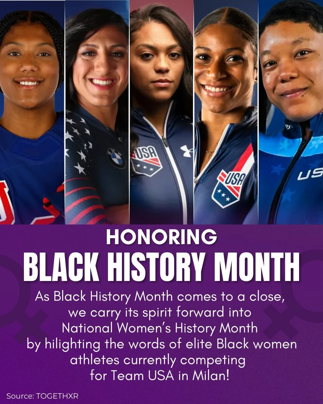 As Black History Month comes to a close, we are spotlighting five Black women athletes representing Team USA on snow and ice.

Their words speak to belonging, courage, and stepping into spaces. Take a moment to read what they share and sit with their