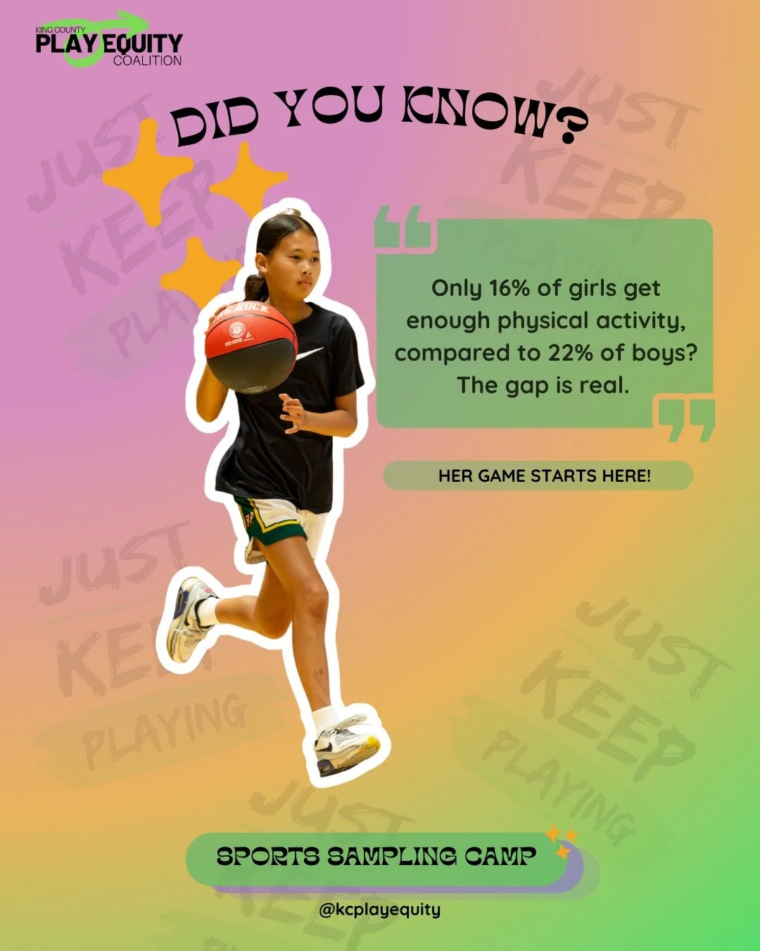 Girls drop out of sports at twice the rate of boys by age 14 &mdash; we&rsquo;re here to change that 🙌🏾

This August, the Seattle Alliance Sports Sampling Camp is giving youth five days to try basketball, soccer, volleyball, flag football, track an
