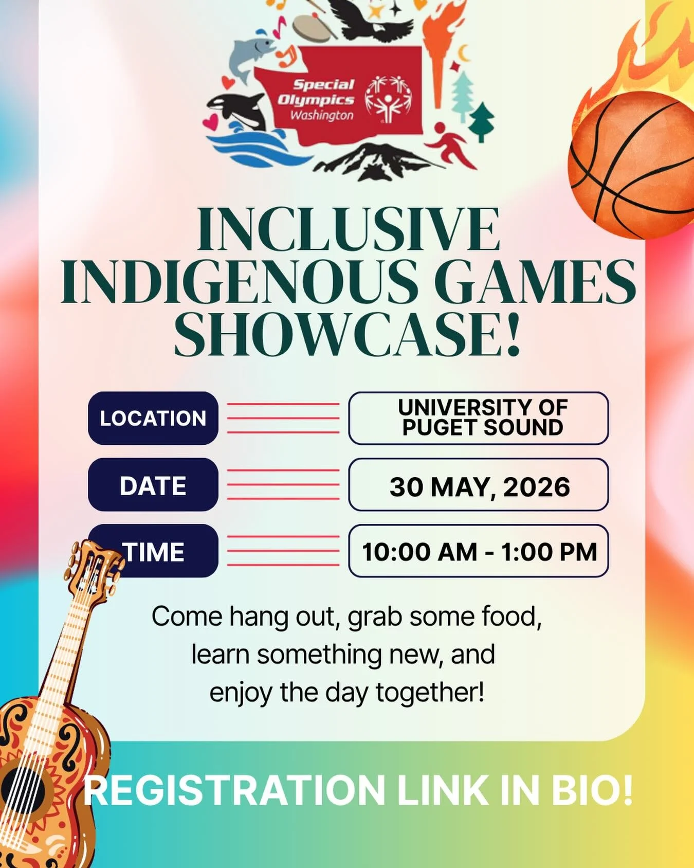 💫Join us on May 30 during Special Olympics Washington State Spring Games for the Inclusive Indigenous Games Showcase, a space centered on inclusion, culture, and community connection. The event honors Indigenous culture while bringing people togethe