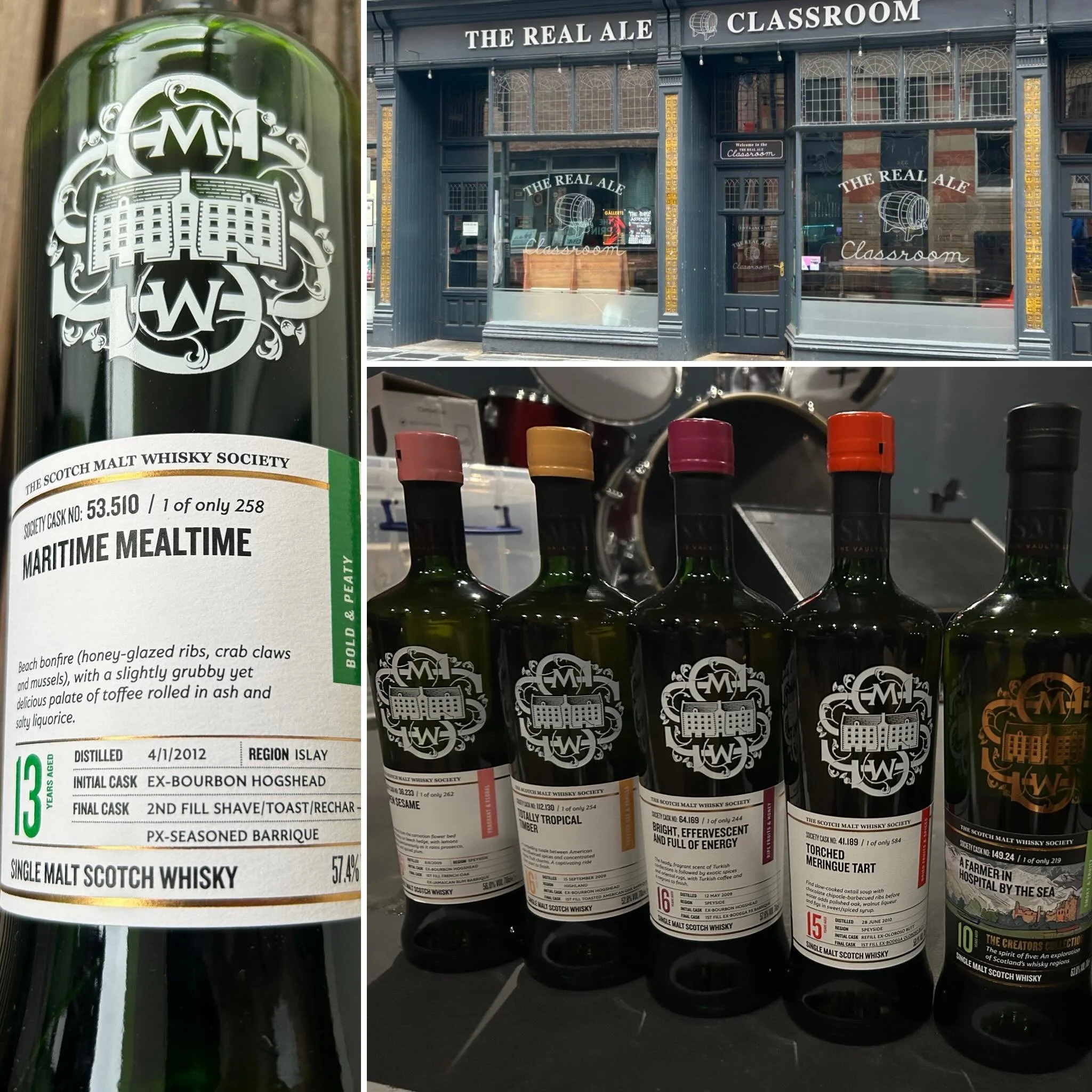 Big thanks to all that braved the heat to join us for our May tasting! Our exploration through the green bottles of the Scotch Malt Whisky Society took us on a tour of some lesser known distilleries. However a cheeky bonus bottle stole the show from 